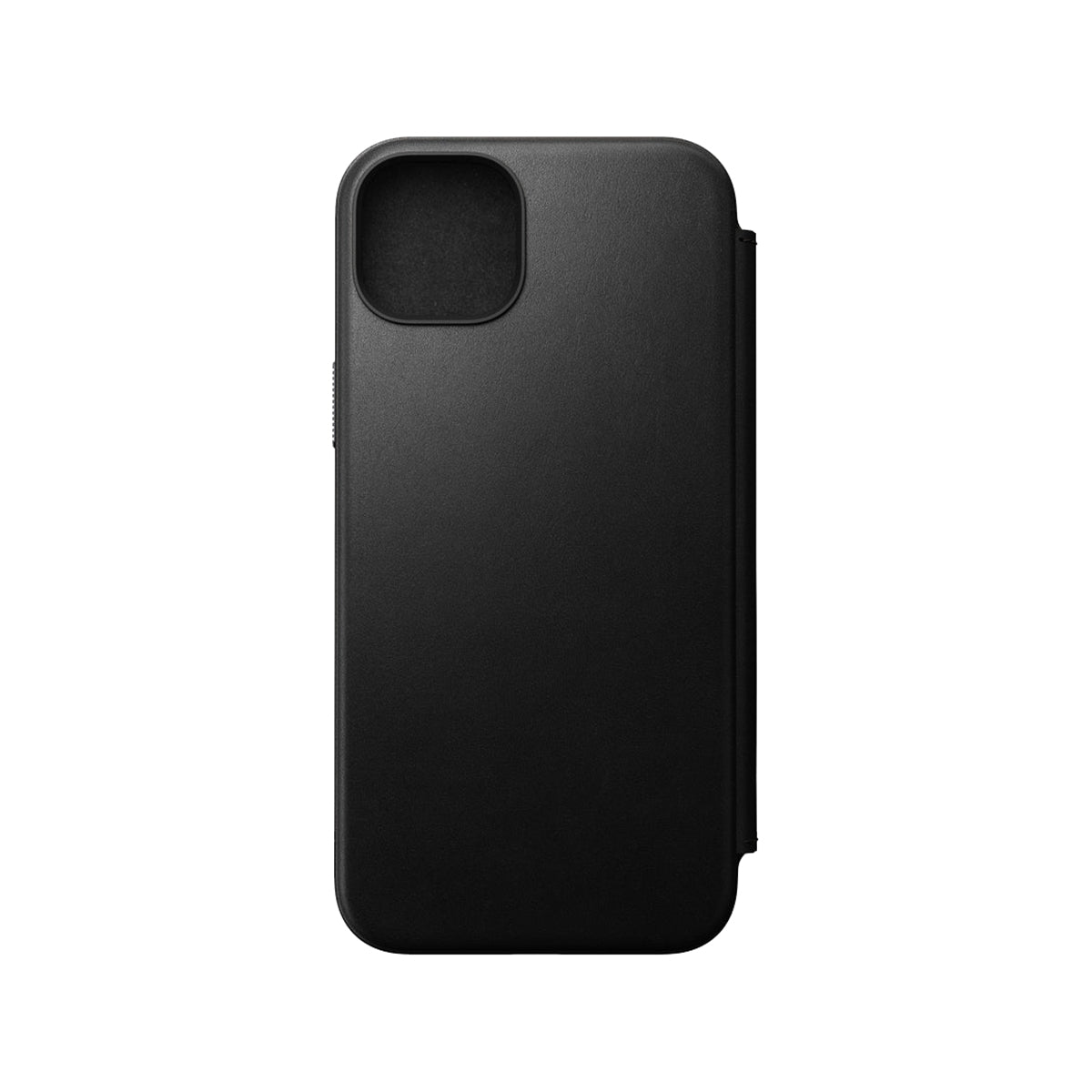 Premium Nomad Genuine Leather Folio Case for iPhone 15 Plus - Slim Protective Cover with Card Slots (Black) | Perfect for Business Professionals & Travelers