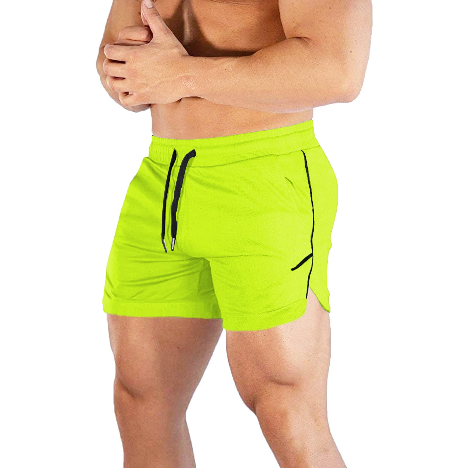CE Men's Lightweight Workout Running Shorts with Zipper Pockets - Breathable Athletic Gym Shorts for Jogging, Training & Outdoor Activities