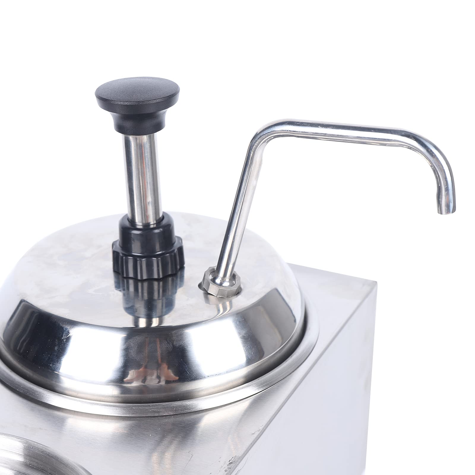 1600W Commercial Nacho Cheese Dispenser with 2 Pumps & 2L Tanks - Stainless Steel Hot Cheese Warmer for Nachos, Hot Fudge, Caramel - Perfect for Movie Theaters, Restaurants, and Food Trucks