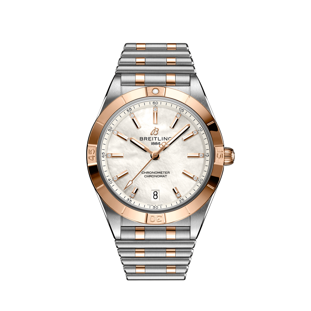 Breitling Chronomat Luxury Unisex Watch - Stainless Steel & 18K Red Gold with Diamonds | Perfect for Business, Gifting & Special Occasions