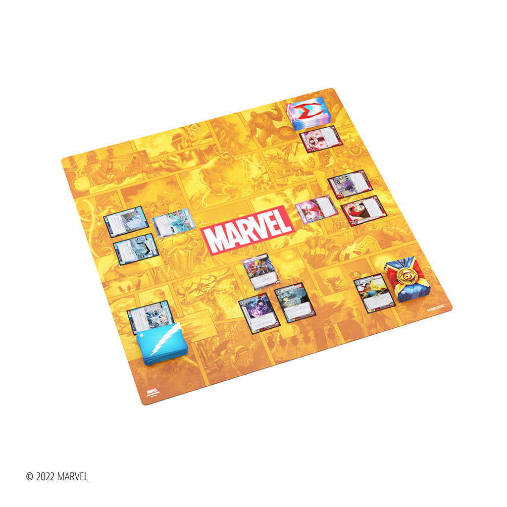 Marvel Champions Game Mat XL - Premium Orange Playmat for Card Games | Perfect for Marvel Champions LCG, MTG, and Board Game Nights
