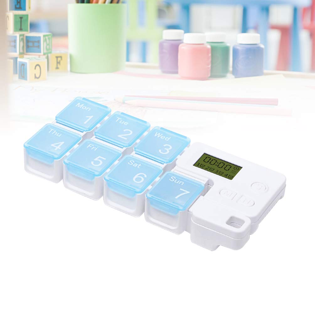 Healifty 7-Compartment Travel Medicine Organizer - Portable Pill Dispenser Case for Daily Medication Storage | Perfect for Vacations, Business Trips & Outdoor Adventures