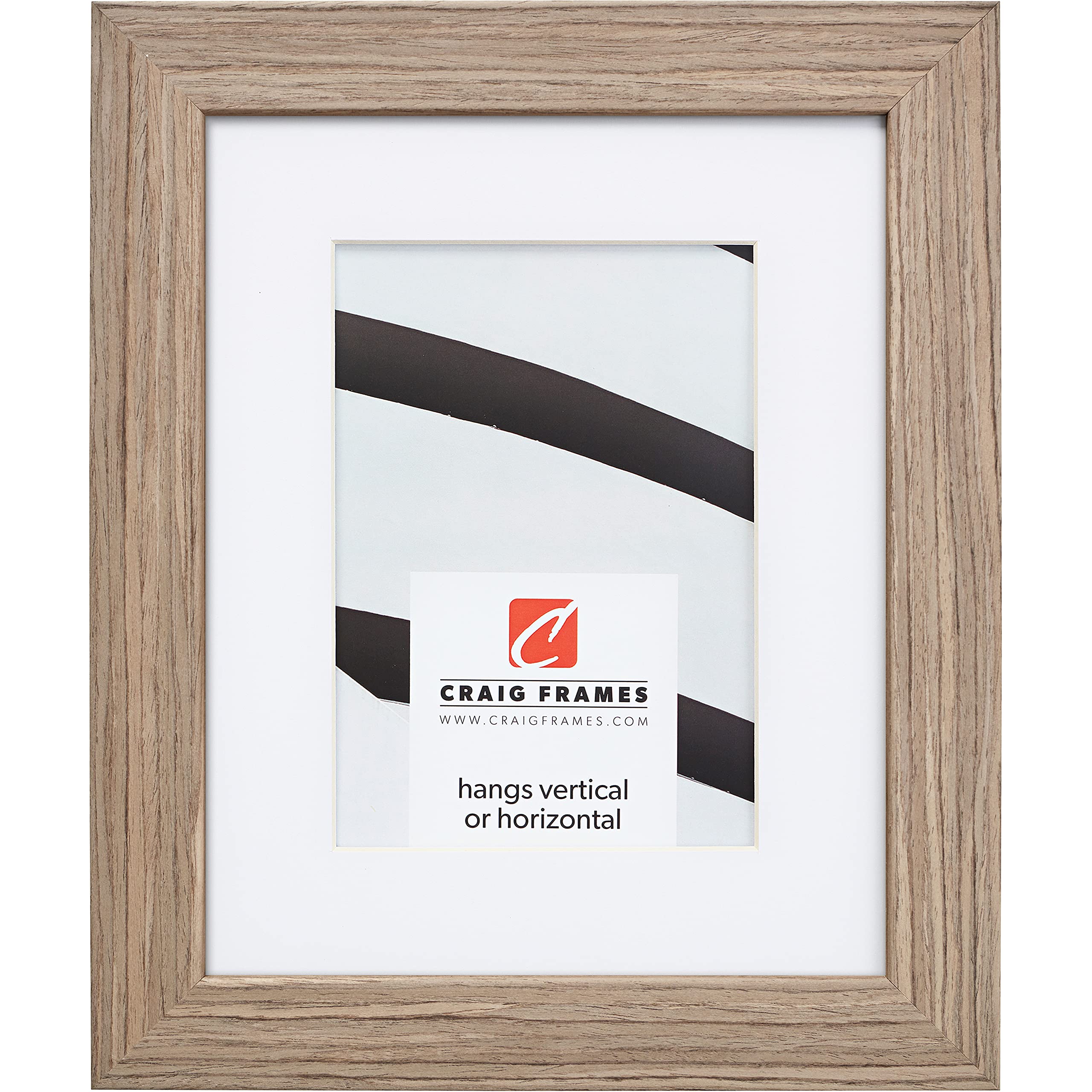 Craig Frames Farmhouse Essentials 24x32 Inch Picture Frame - Light Walnut Brown Wood Photo Frame with Mat for 20x28 Inch Display | Perfect for Living Room, Bedroom & Office Wall Decor