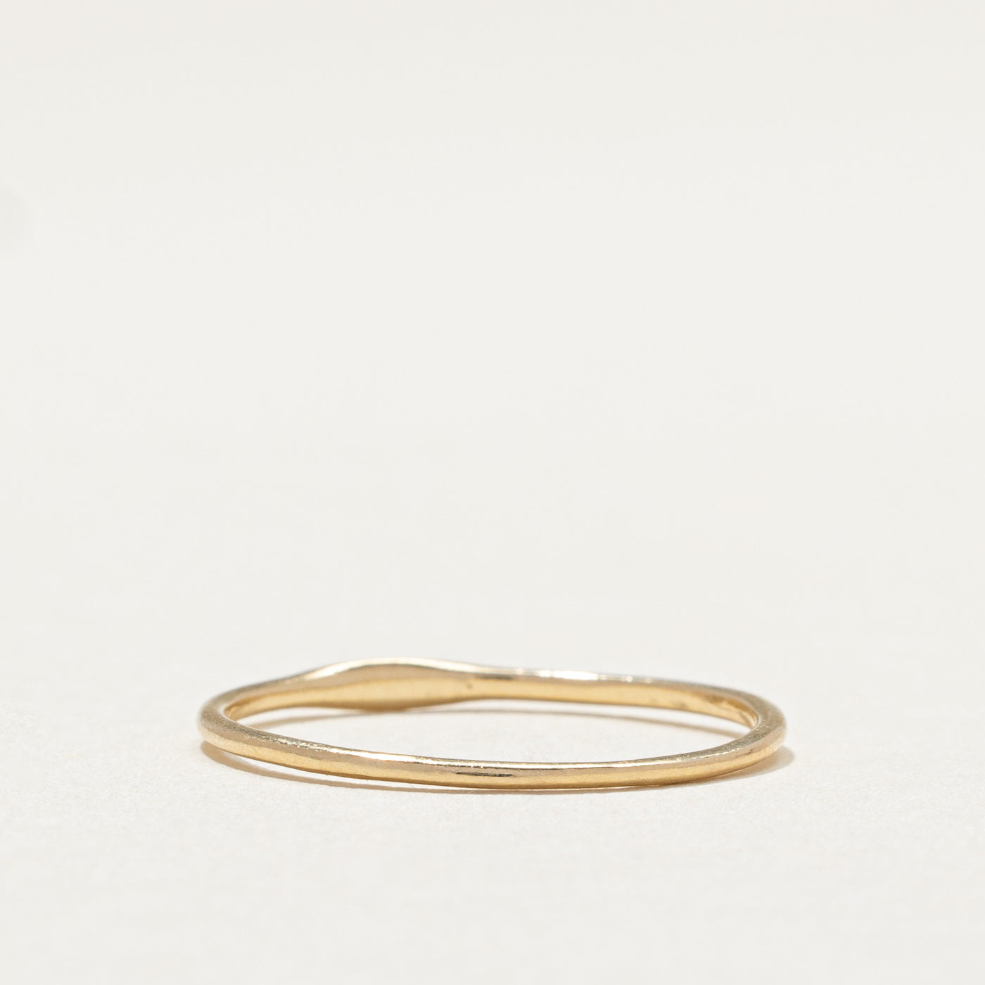 14K Yellow Gold Plain Wedding Band Ring - 0.93mm Thin & Durable - Size 6.75 - Perfect for Engagement, Anniversary & Everyday Wear