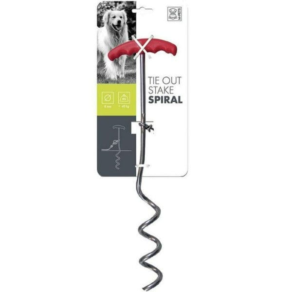 Heavy Duty Spiral Dog Tie Out Stake - 40kg/88lbs Pet Ground Anchor for Secure Outdoor Tethering - Perfect for Camping, Backyard & Travel Use