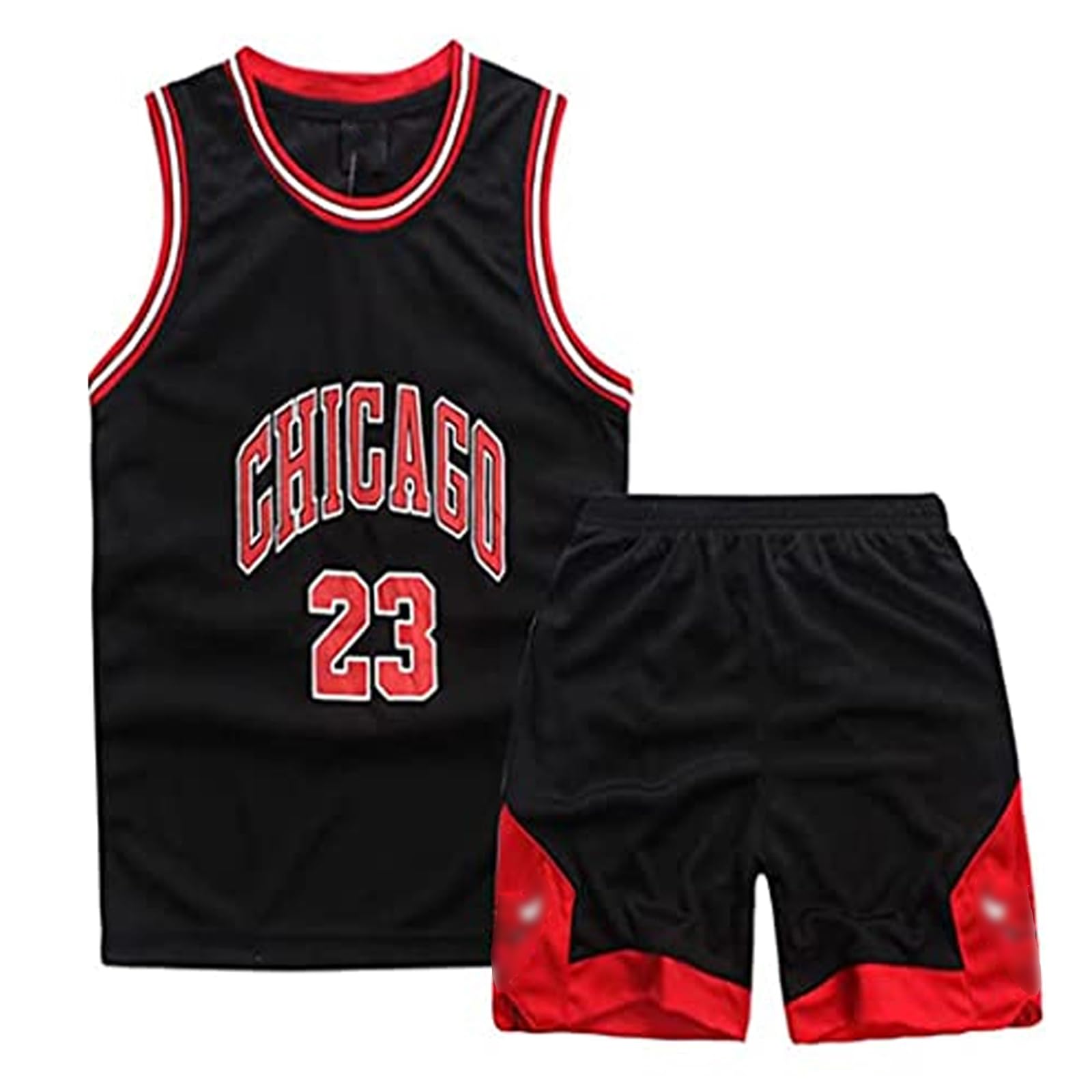 Qkydky Boys' Basketball Jersey and Shorts Set - 2 Piece Sleeveless Tank Top & Shorts for Kids - Youth Basketball Uniform for Boys - Perfect for Games, Practice, and Team Sports