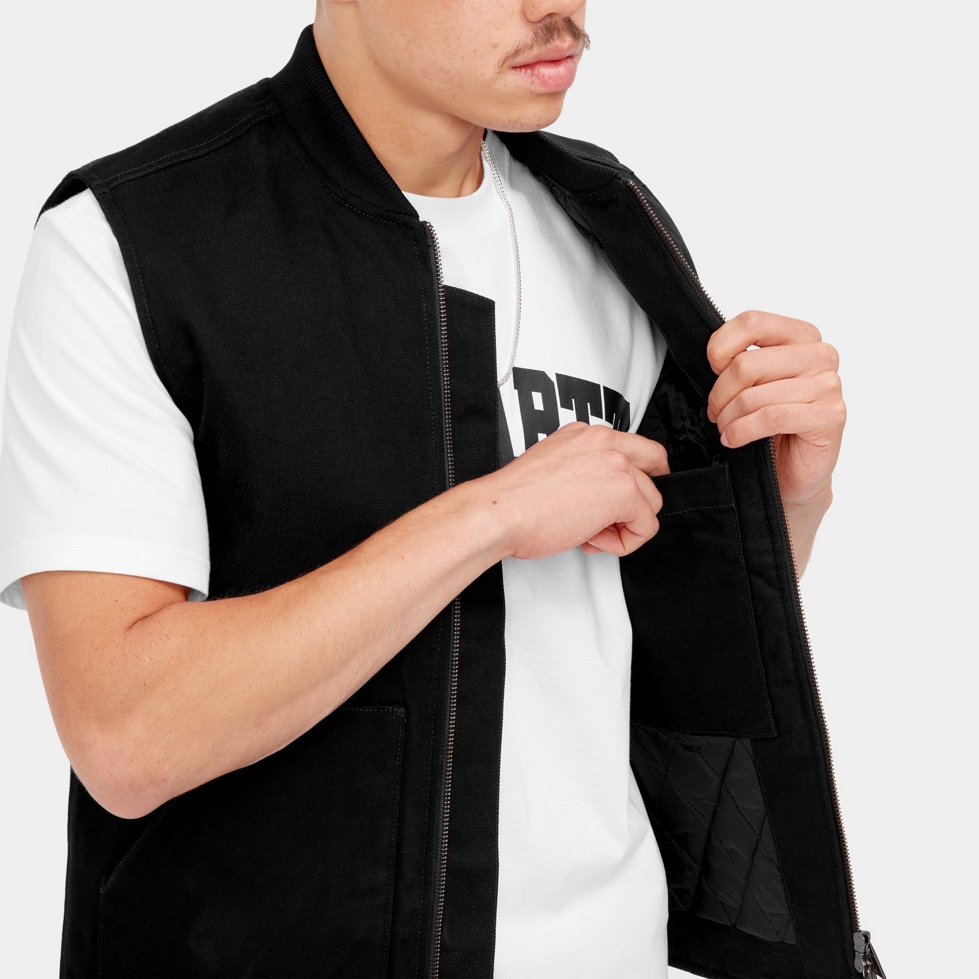 Men's Winter Vest for Outdoor Activities - Black Warm Fleece Lined Jacket for Hiking, Camping & Cold Weather