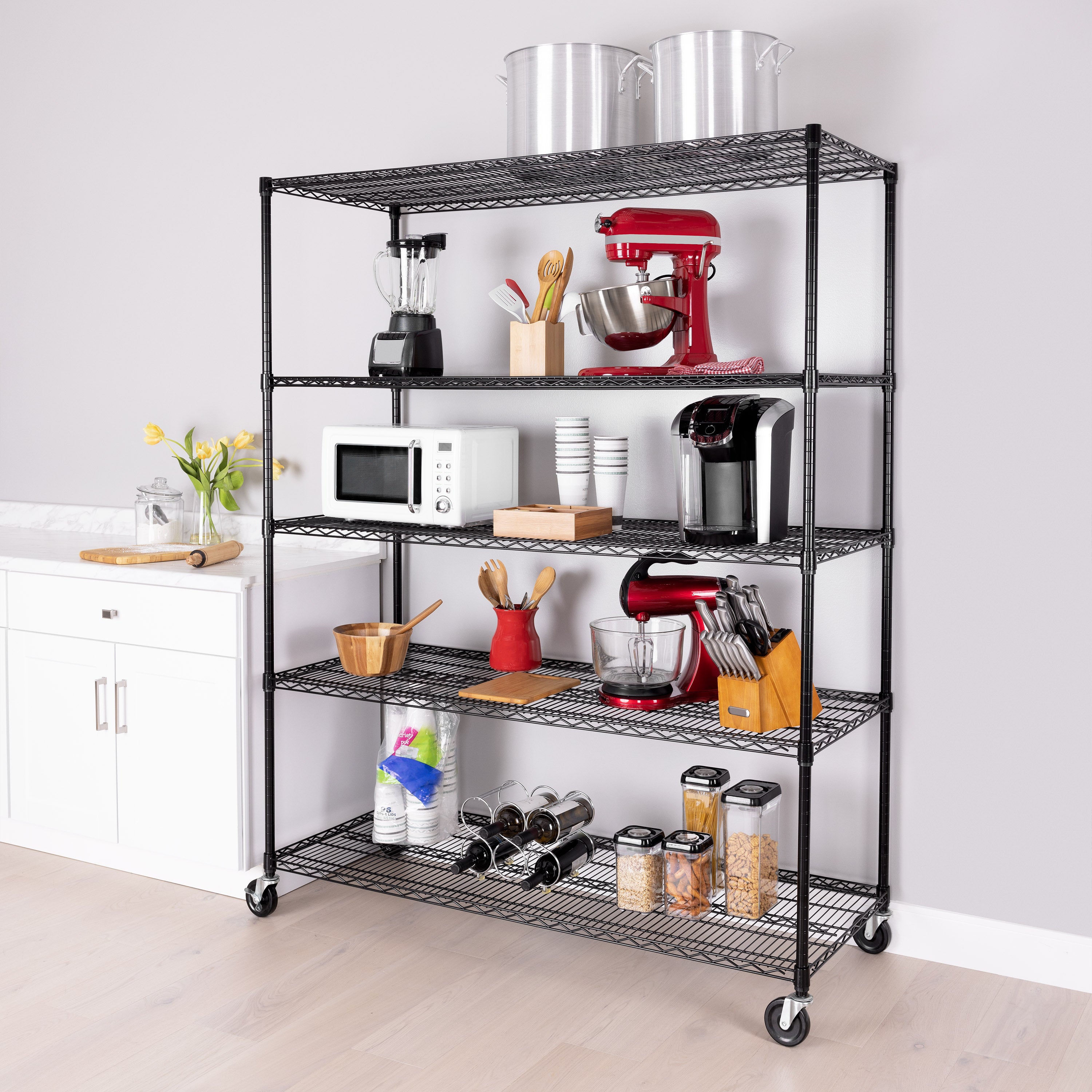 UltraDurable® 5 Tier NSF Certified Steel Shelving Unit - Heavy Duty Storage Rack for Garage, Warehouse, Pantry & Commercial Use