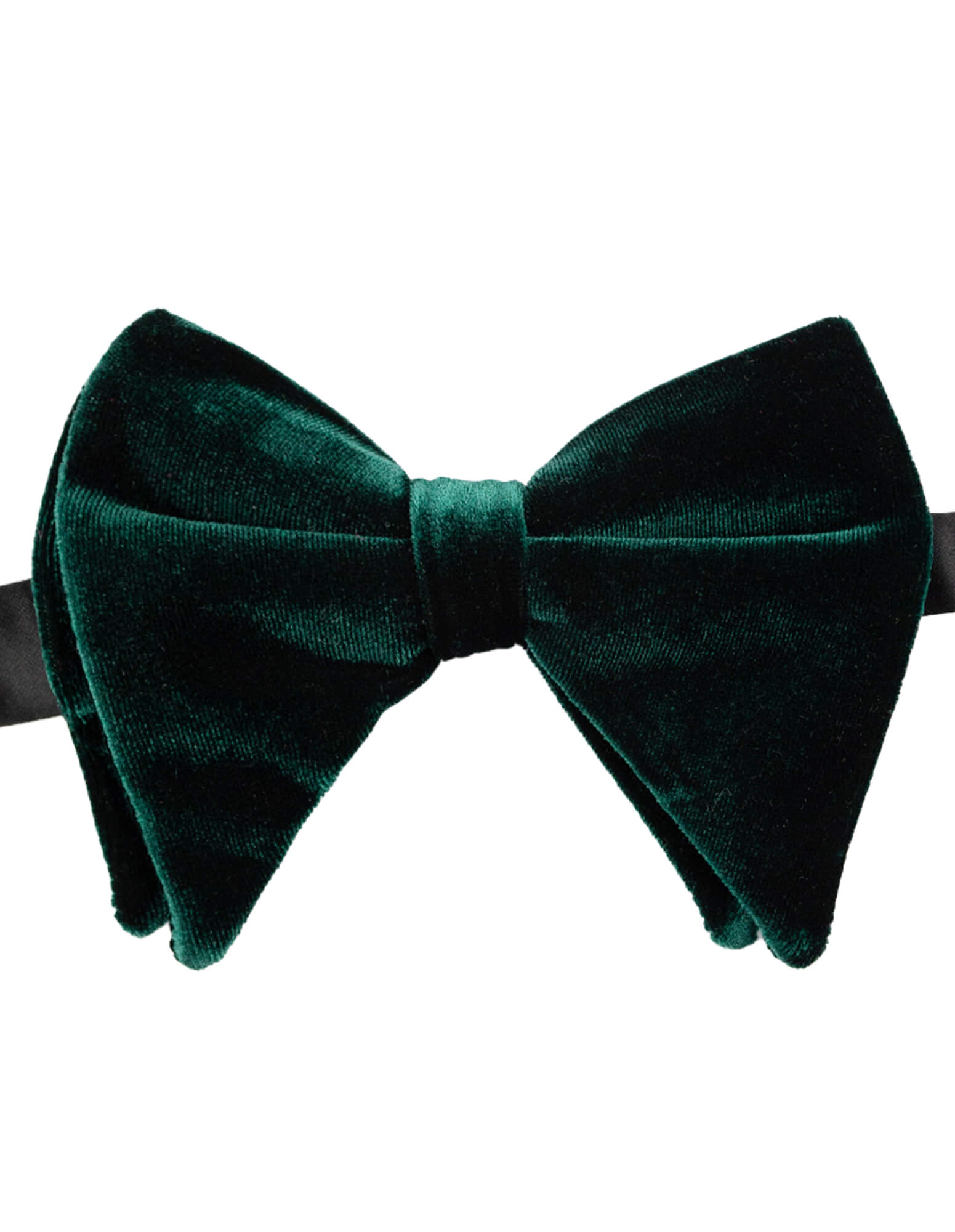 DÉCLIC Oversized Velvet Bow Tie for Men - Elegant Green Formal Accessory for Weddings, Prom & Special Occasions