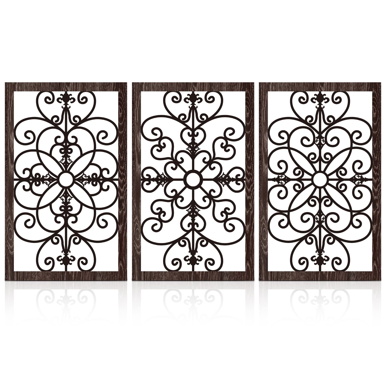 Blulu 3-Piece Thickened Rustic Wood Wall Art Set - Farmhouse Hanging Decor for Living Room, Bedroom, Office - Indoor/Outdoor Home Decoration (Adorable Style) - Perfect for Country Chic, Modern Farmhouse & Cozy Home Decor