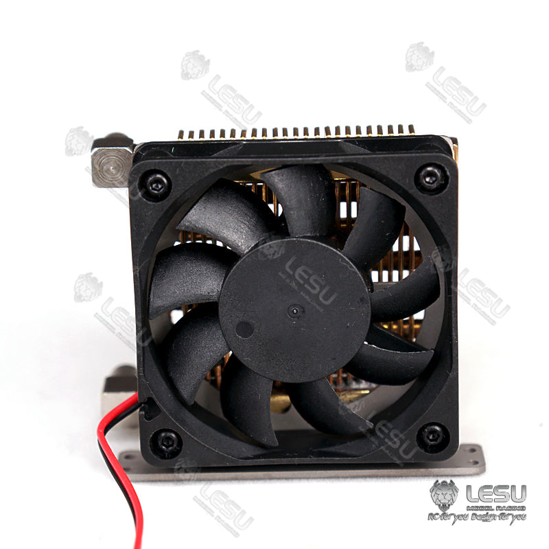 LESU Metal Radiator Cooling System with Plastic Fan for 1/14 Scale DIY Hydraulic RC Dump Truck, Excavator & Loader - Perfect for Remote Control Construction Vehicle Models and Hobby Projects