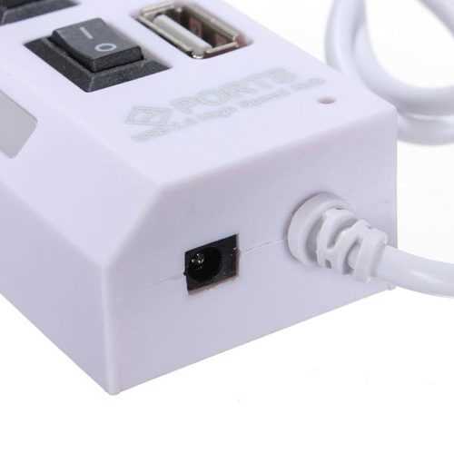 7-Port USB 2.0 Hub with LED Indicators - High Speed Data Transfer & Charging Station for PC, Laptop, Gaming Console & Home Office Setup