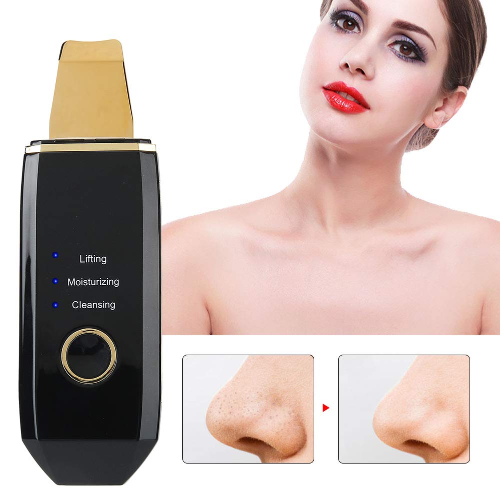 Rechargeable Skin Scrubber for Face - Black | Deep Pore Cleansing Device for Men & Women | Perfect for Daily Skincare Routine & Blackhead Removal