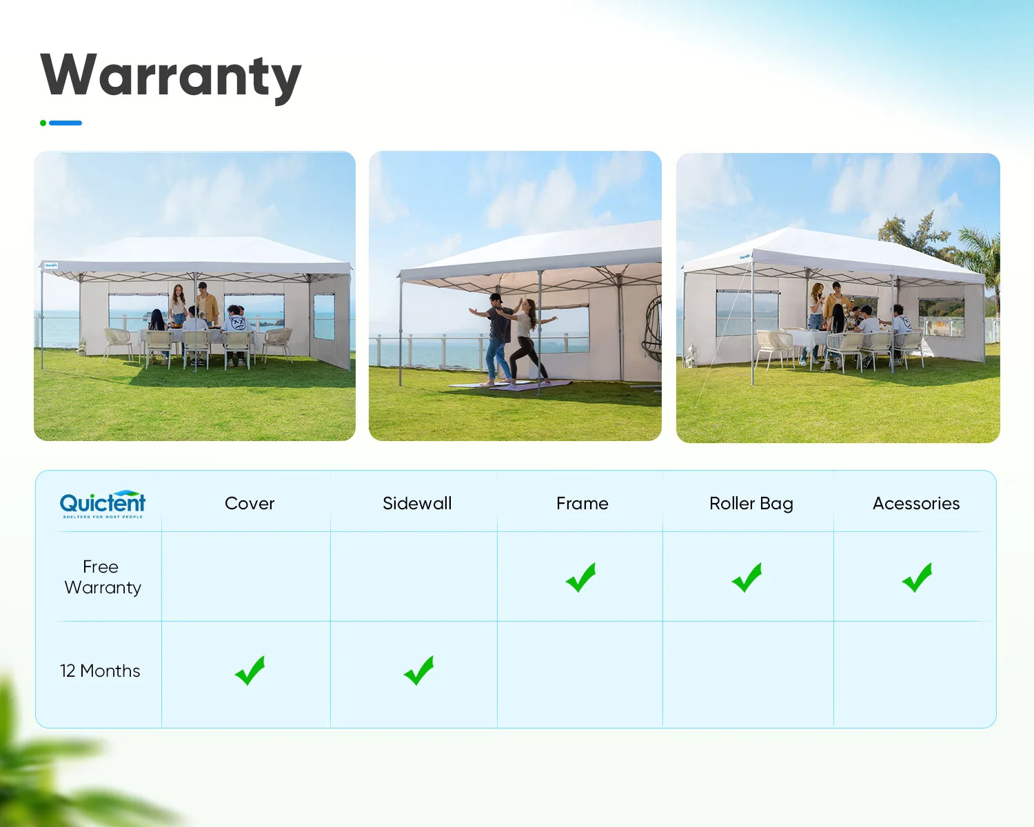 10' x 20' Pop Up Canopy Tent with Removable Side Walls - Waterproof Outdoor Shelter for Parties, Camping & Beach Events