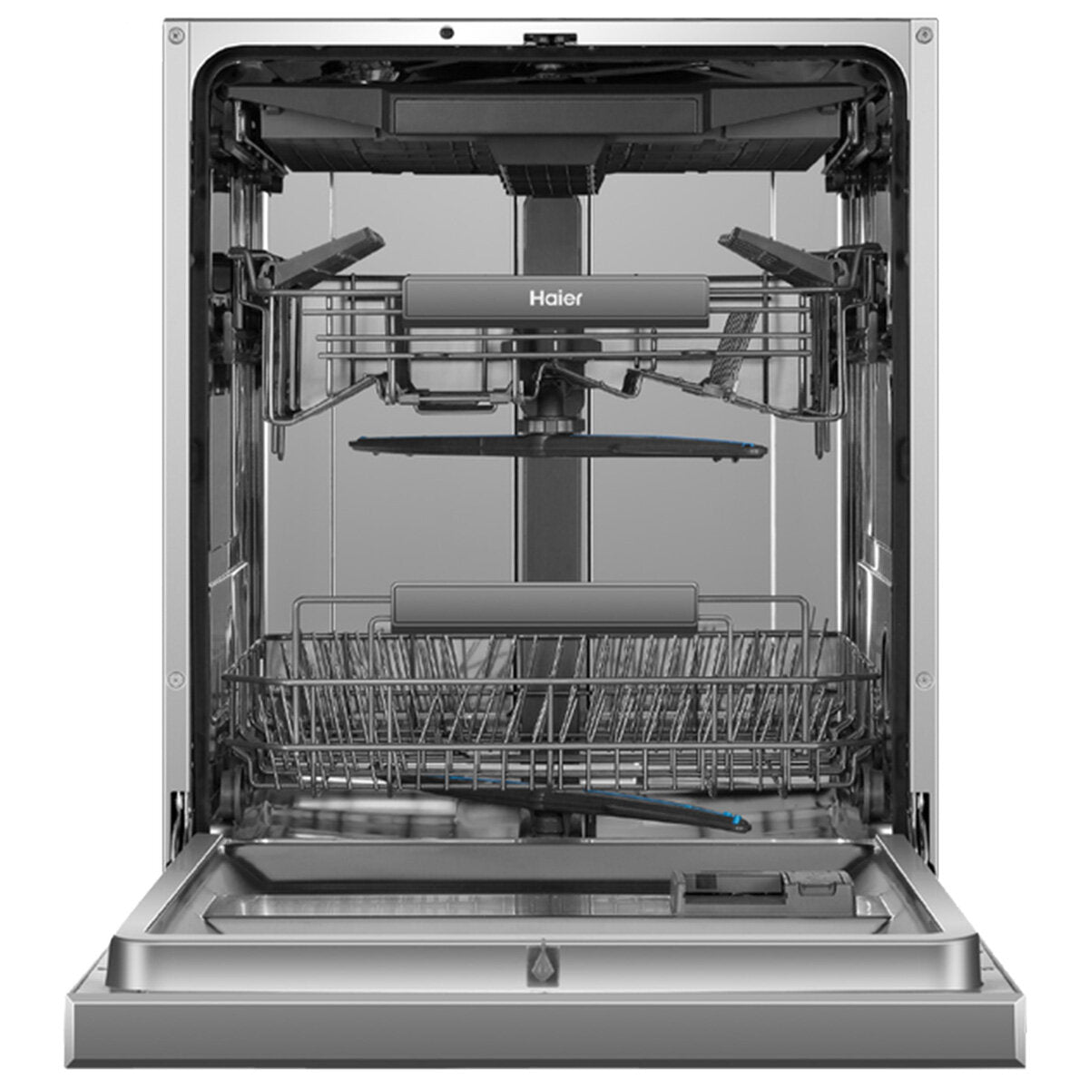 Haier 600 Series Built-In Dishwasher with Steam Function - 15 Place Settings, Stainless Steel Interior (HDW15U3S1) | Perfect for Modern Kitchens, Small Families & Energy-Efficient Homes