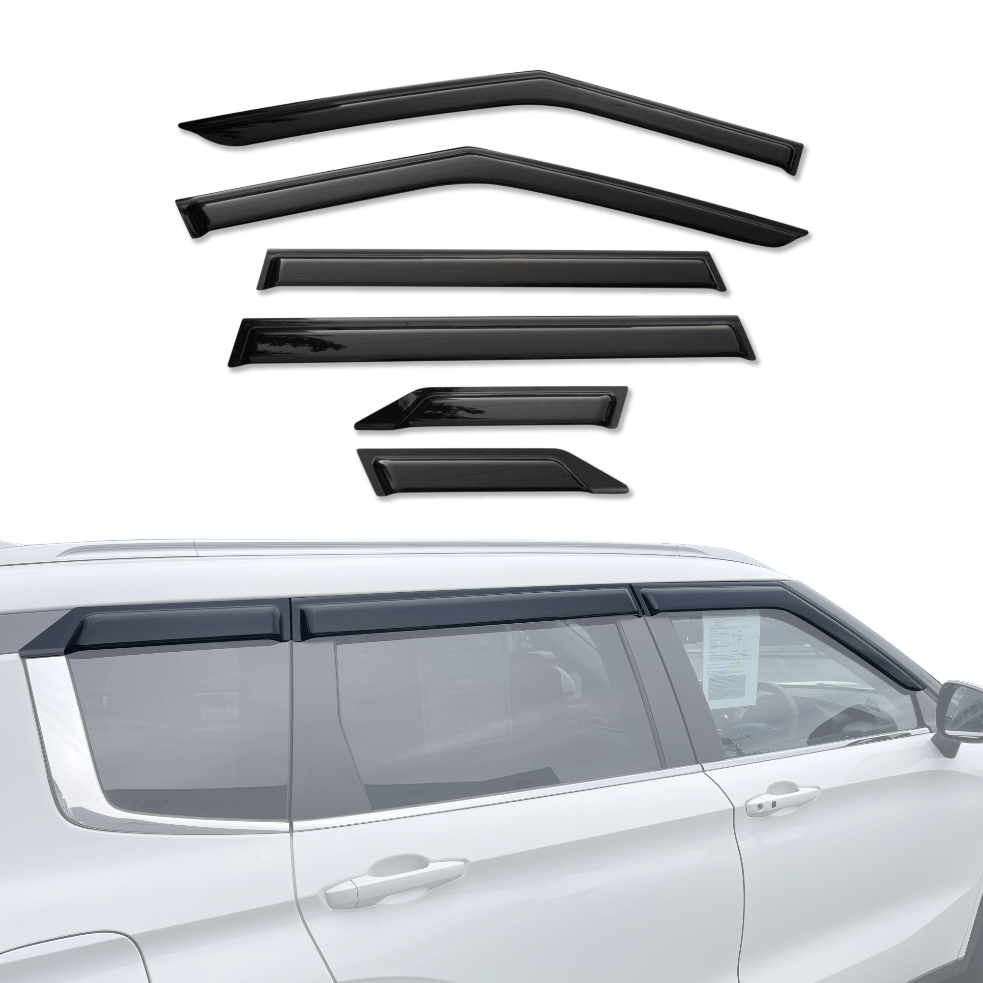 Premium Weather Shields for Mitsubishi Outlander ZM Series 2021-2024 | Durable Rain Guards & Window Deflectors | Perfect for All-Weather Protection & Road Trips