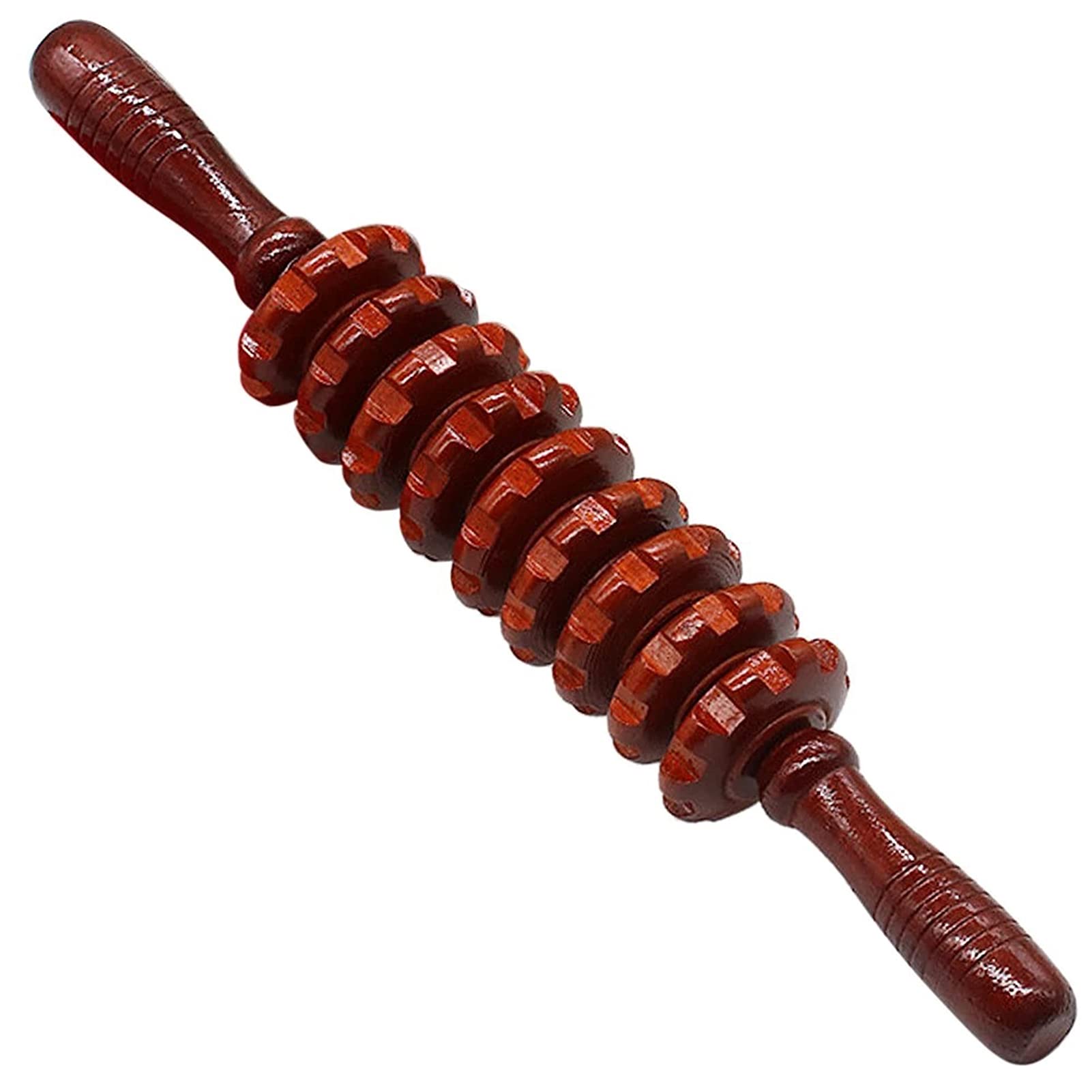 Wilitto Anti-Cellulite Massage Roller with Wooden Handle - 40cm Maderotherapy Body Sculpting Tool for Skin Tightening & Lymphatic Drainage | Perfect for Legs, Arms, Back Massage & Post-Workout Recovery