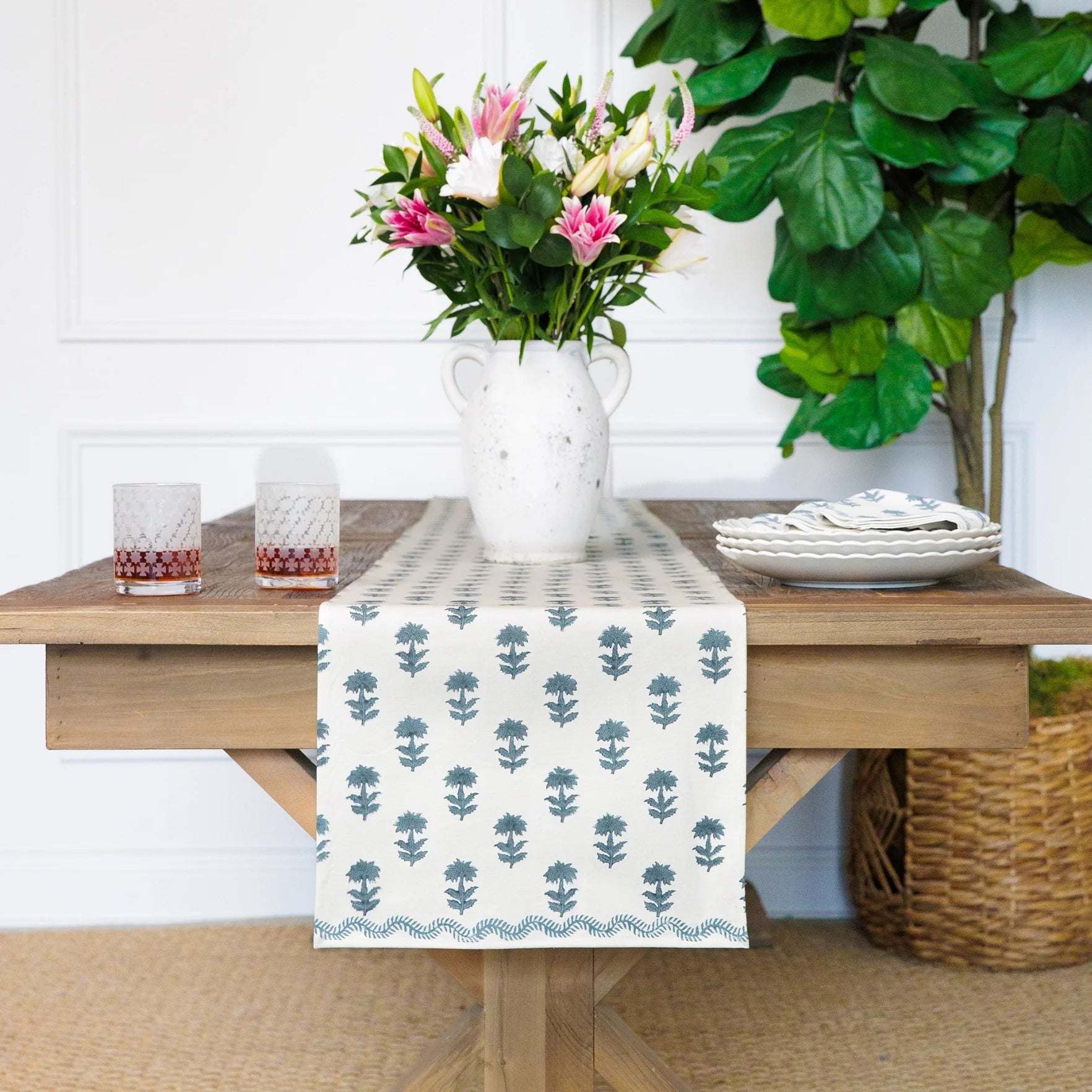 India Hicks Winter Flower Dusty Sky Collection - Luxury Home Decor & Holiday Gift Ideas for Christmas, Winter Weddings & Cozy Seasonal Styling