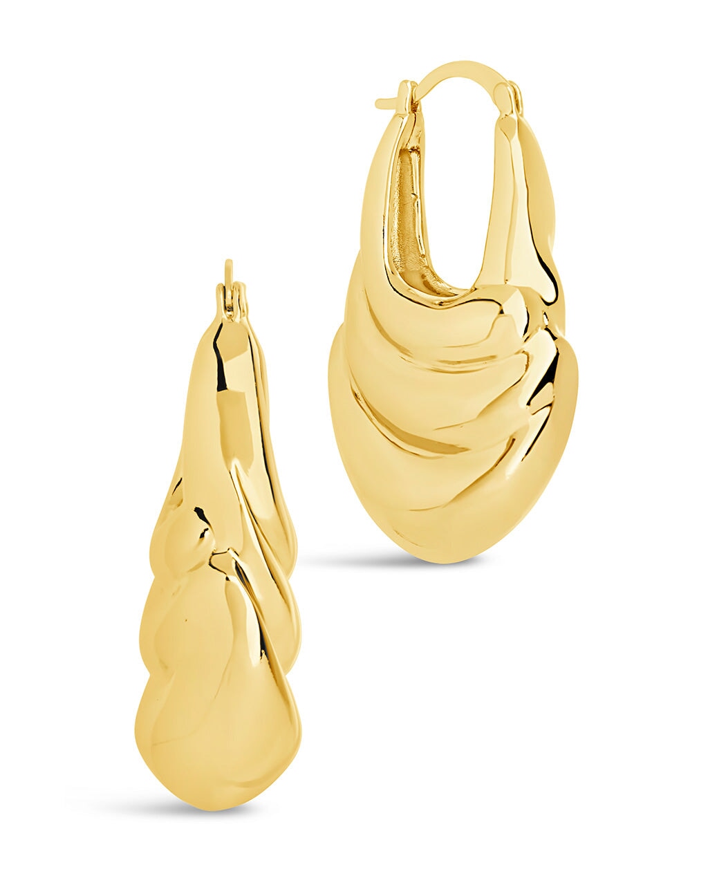 Manon Textured Statement Hoop Earrings for Women - Gold & Silver Fashion Jewelry - Perfect for Parties, Weddings & Everyday Wear
