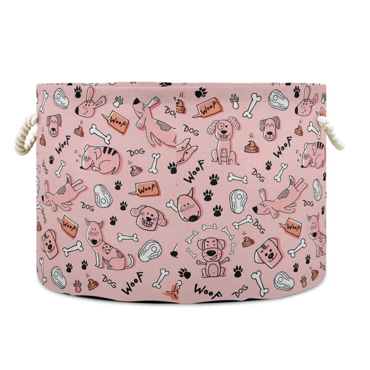 MNSRUU Foldable Laundry Basket with Cotton Handles - 20