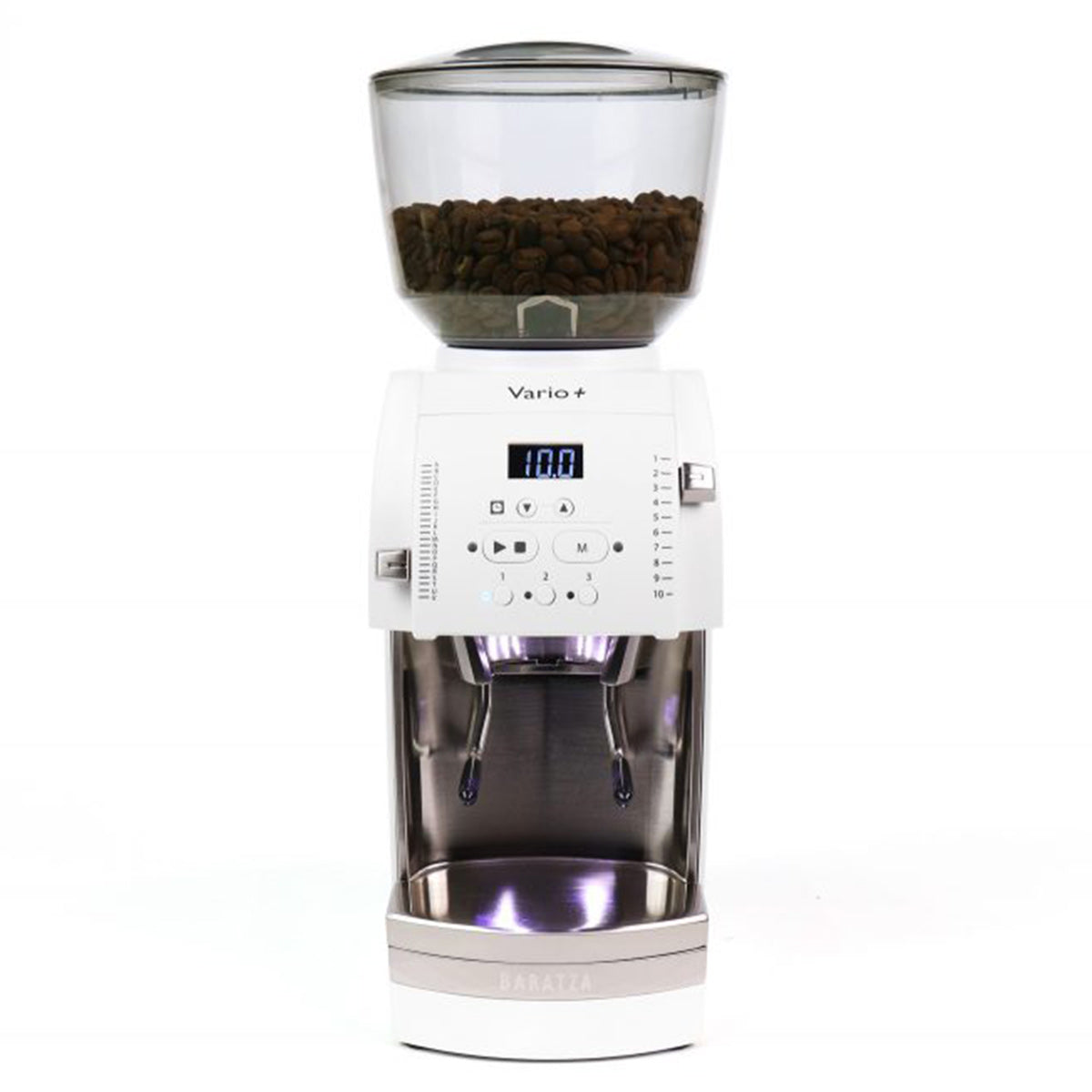 Baratza Vario+ Flat Ceramic Burr Coffee Grinder - Professional Espresso & Drip Coffee Maker, 120V White - Perfect for Home Baristas & Specialty Coffee Shops