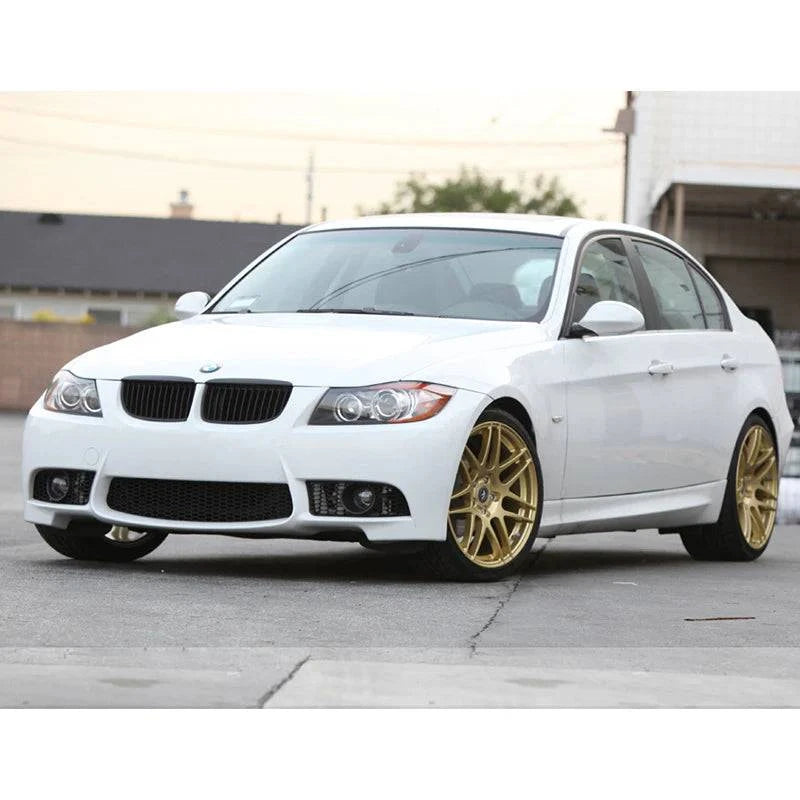 2006-2008 BMW E90 3 Series M3 Style Front Bumper Replacement with Fog Light Cover - Pre-LCI Model - Perfect for Car Upgrades & Street Racing Enthusiasts