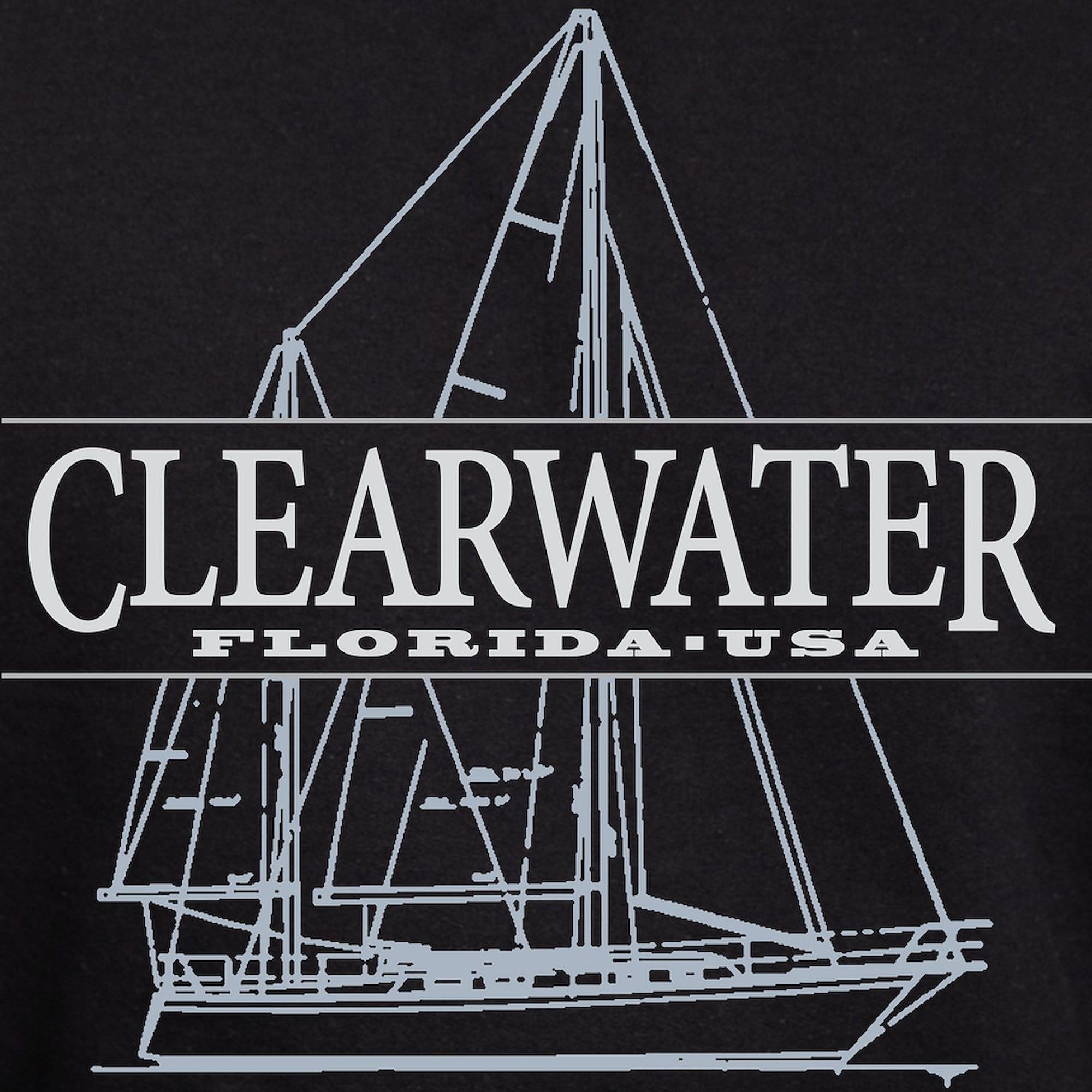 Clearwater Florida Hoodie for Men - Dark Regular Fit Pullover Hooded Sweatshirt | Comfortable & Stylish for Casual Wear, Outdoor Activities & Travel