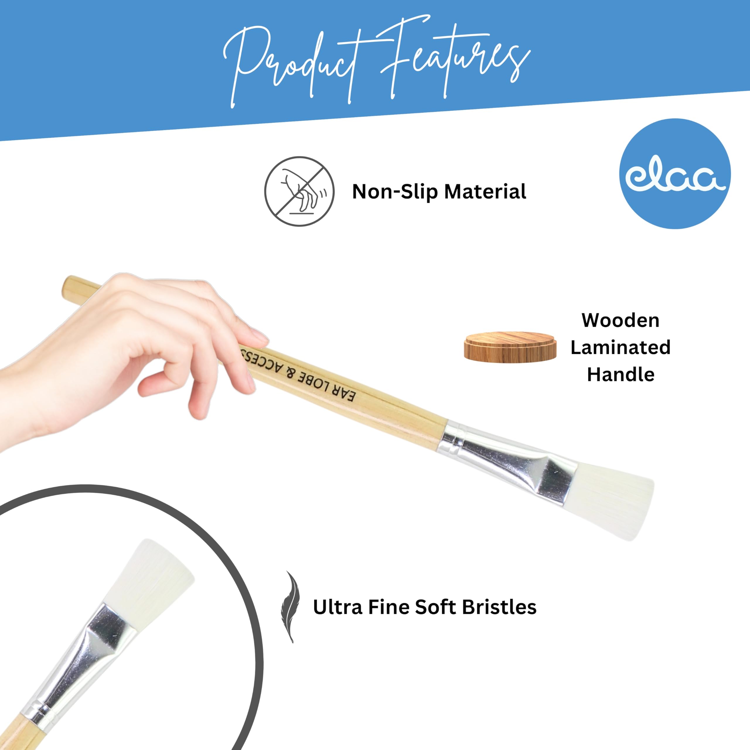 Ear Lobe & Face Care Accessories Combo - 200ml Mixing Bowl (Color May Vary), Wooden Handle Face Brush & Disposable Headband - Perfect for DIY Skincare, Facial Treatments & Spa Days at Home