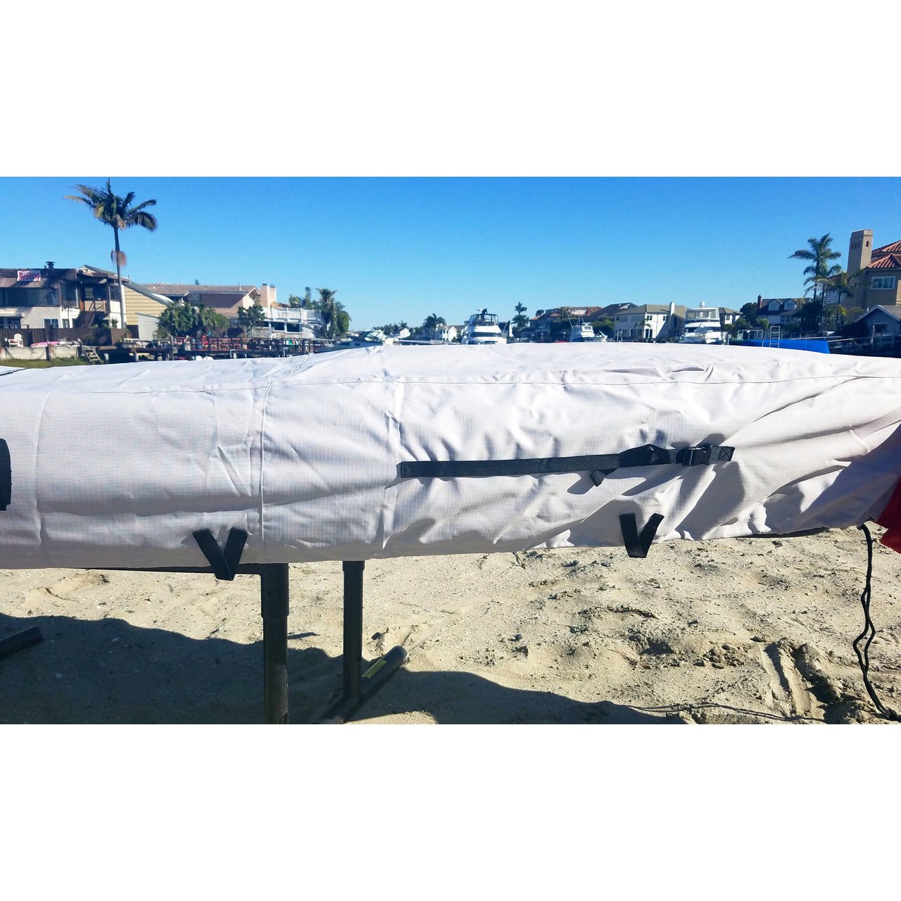 132 in. White Skipper Canoe Cover - Heavy-Duty Waterproof Protection for Kayaks & Canoes - Perfect for Outdoor Storage & Travel