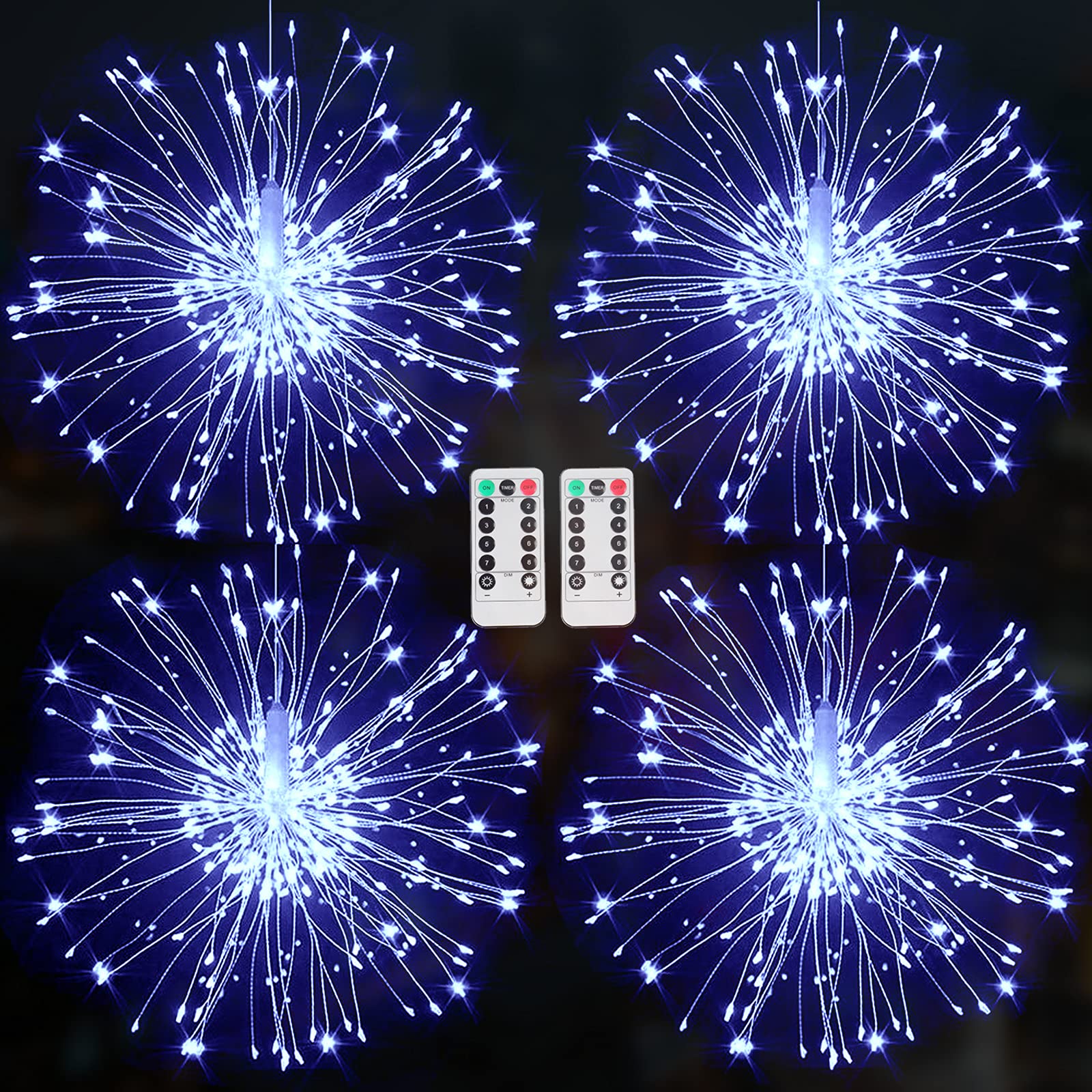MIDDIA 4Pcs Firework Lights for Christmas, Wedding & Diwali Decor - Outdoor Party & Garden Lighting