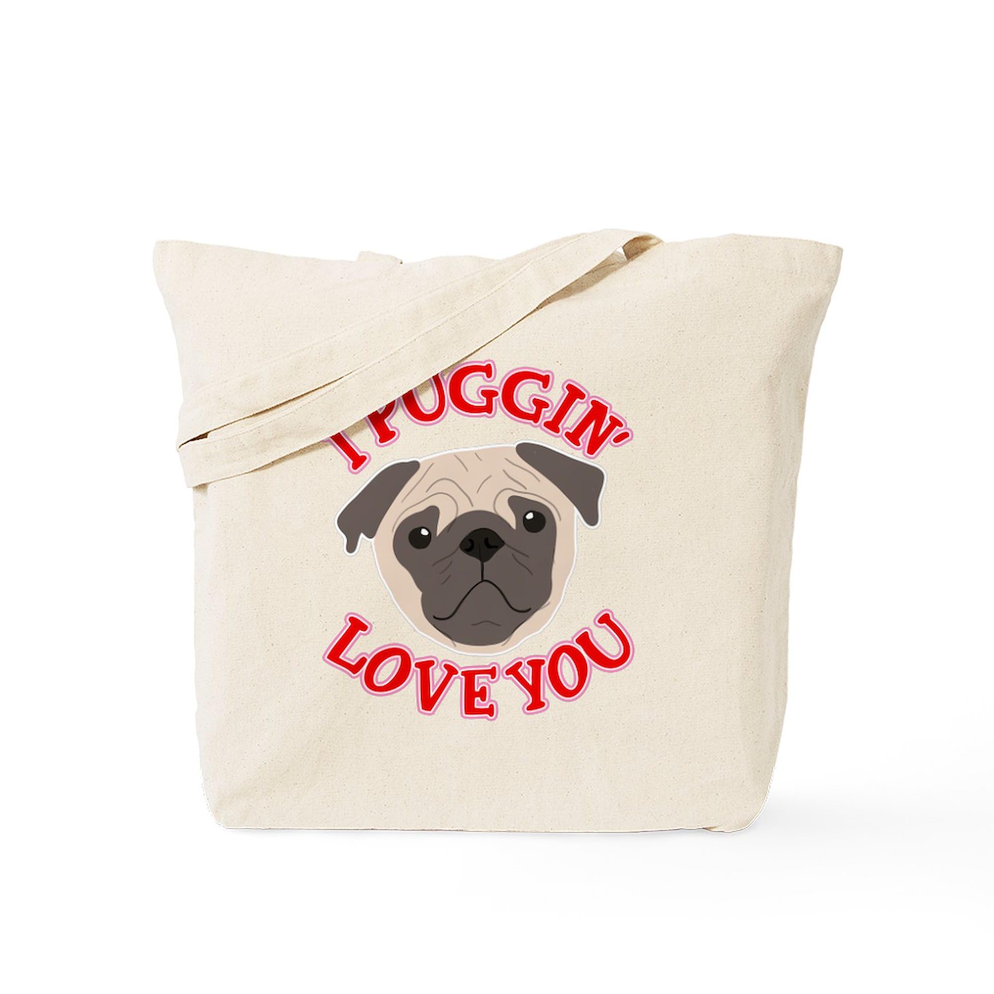 Pug Lover's Canvas Tote Bag - Natural Reusable Shopping Bag for Groceries, Beach & Daily Use | Cute Dog Gift Idea