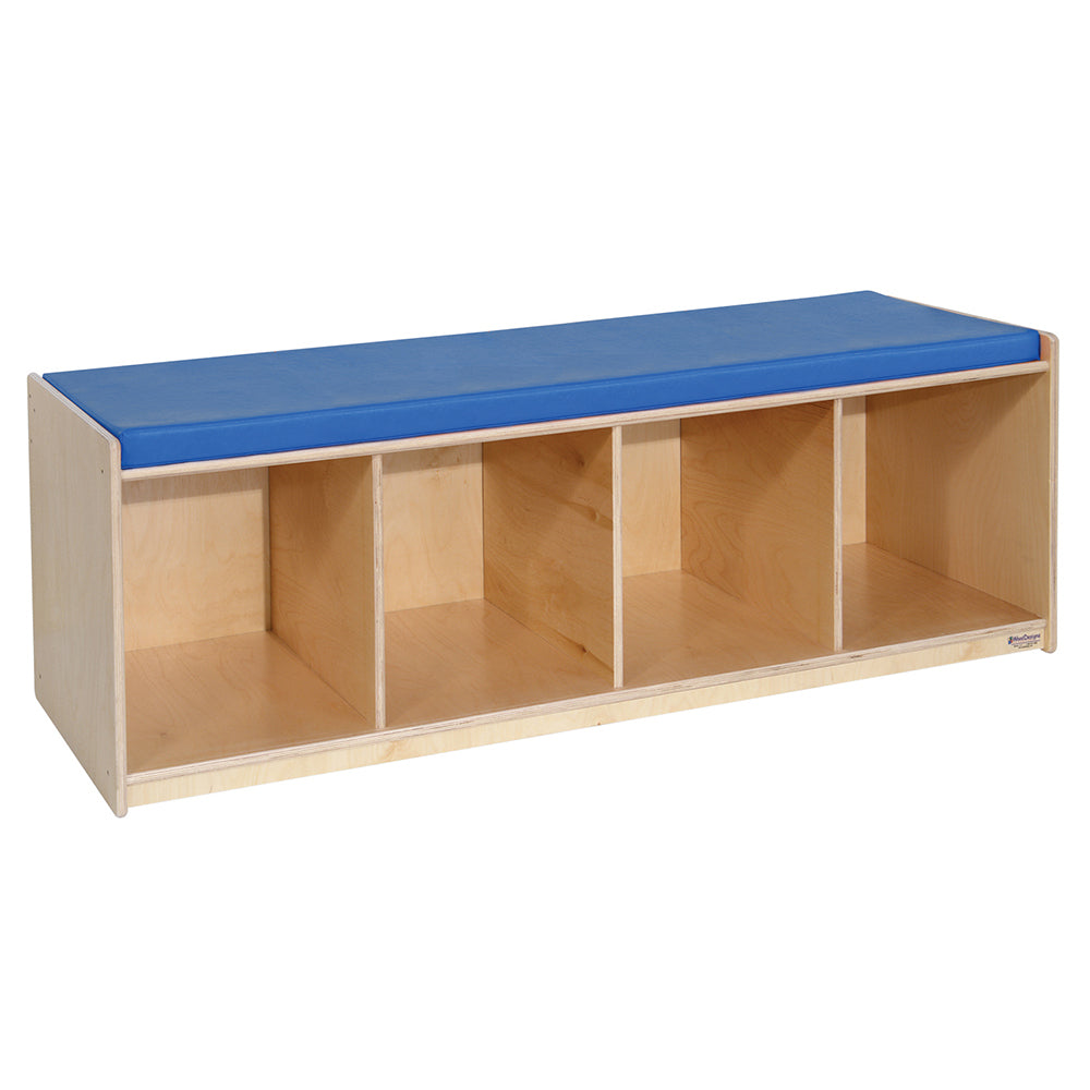 Premium Baltic Birch Multi-Purpose Bench with Cushion - Sturdy Storage & Comfortable Seating for Classrooms, Living Rooms, and Entryways