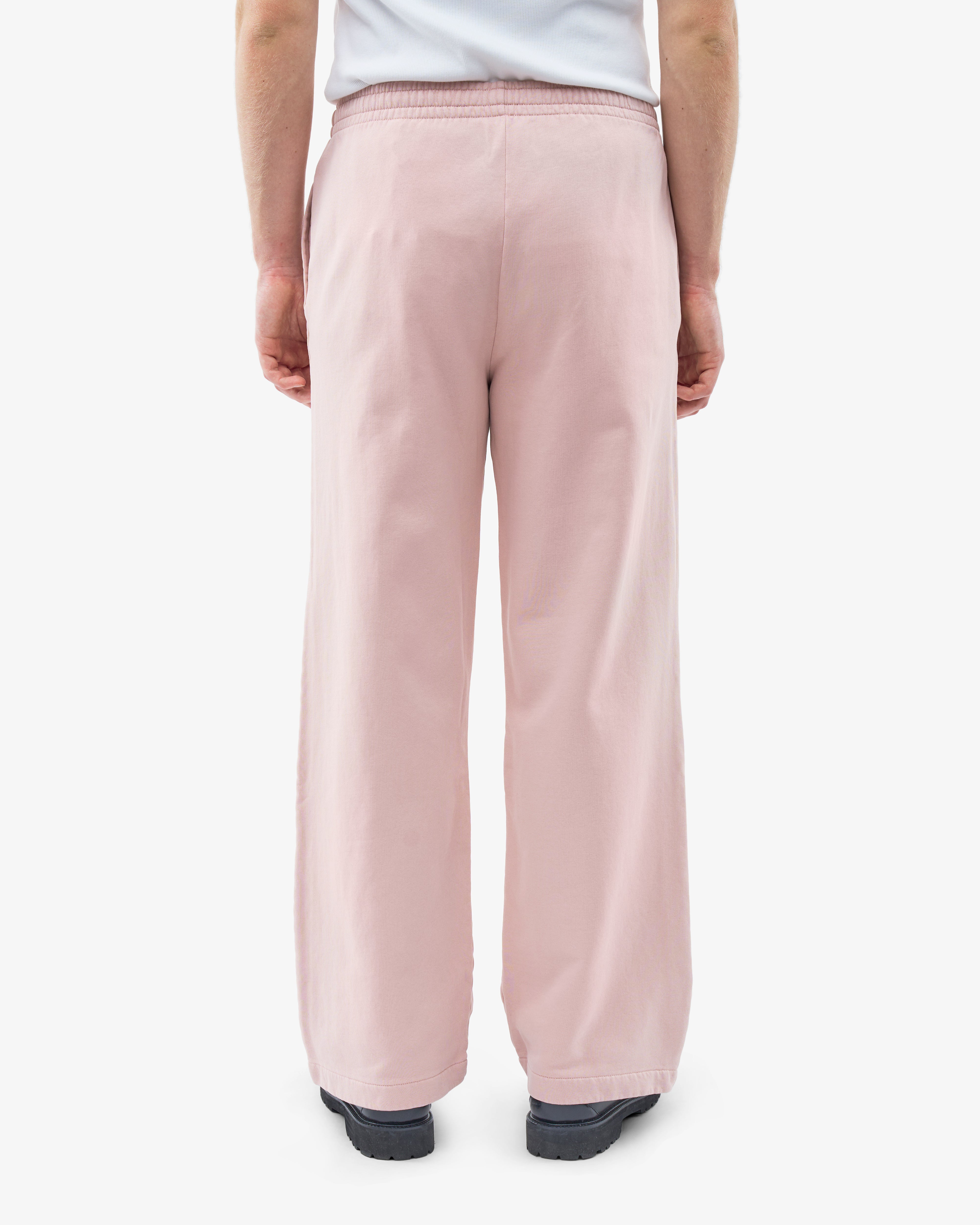 Organic Straight Leg Sweatpants for Women - Soft Faded Pink Lounge Pants | Comfortable Casual Wear for Home, Yoga & Relaxation