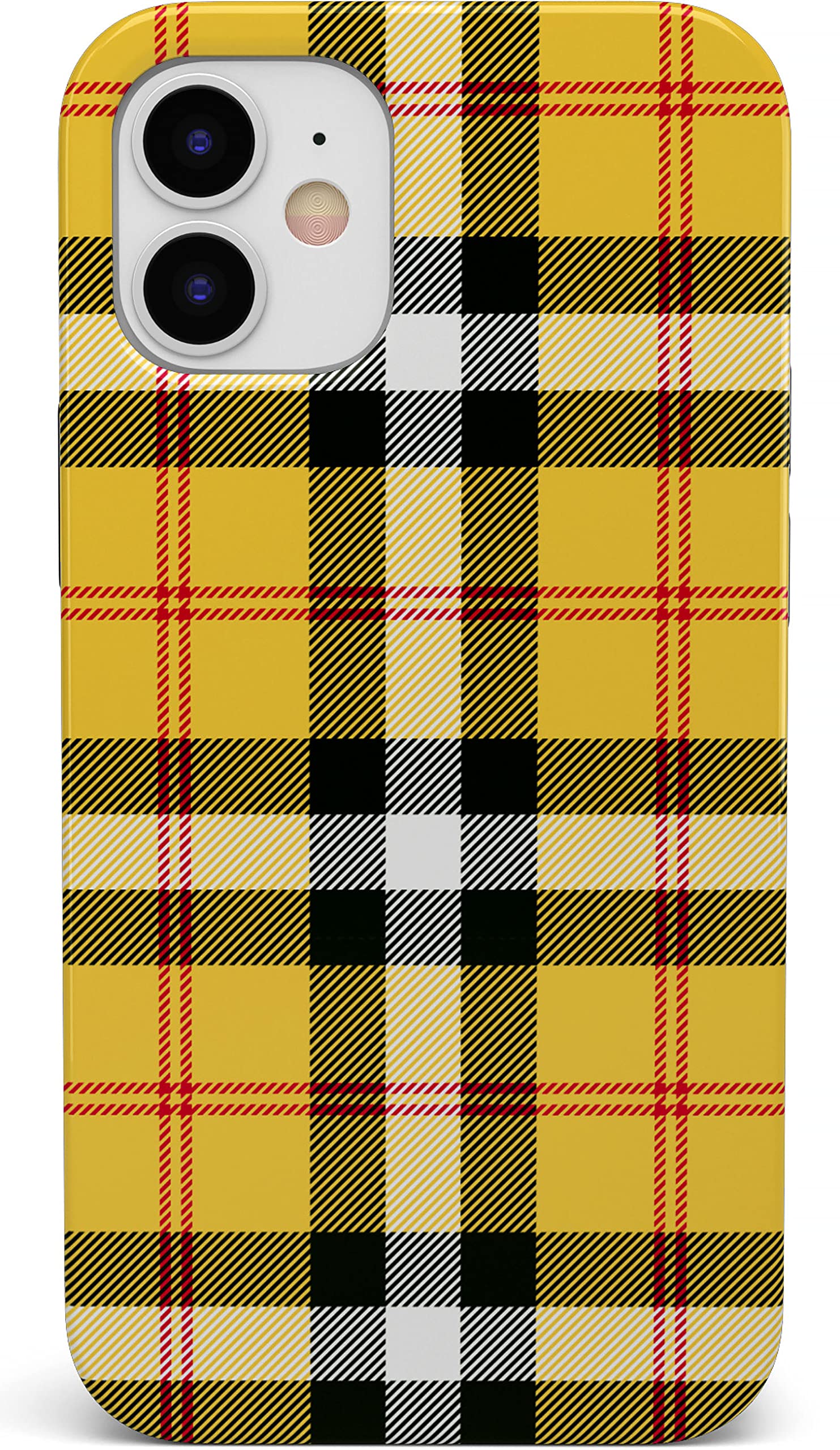 Casely iPhone 11 Case - Trendy Yellow Plaid Design | Shockproof Protective Cover for iPhone 11 | Perfect for Everyday Use, Work & School