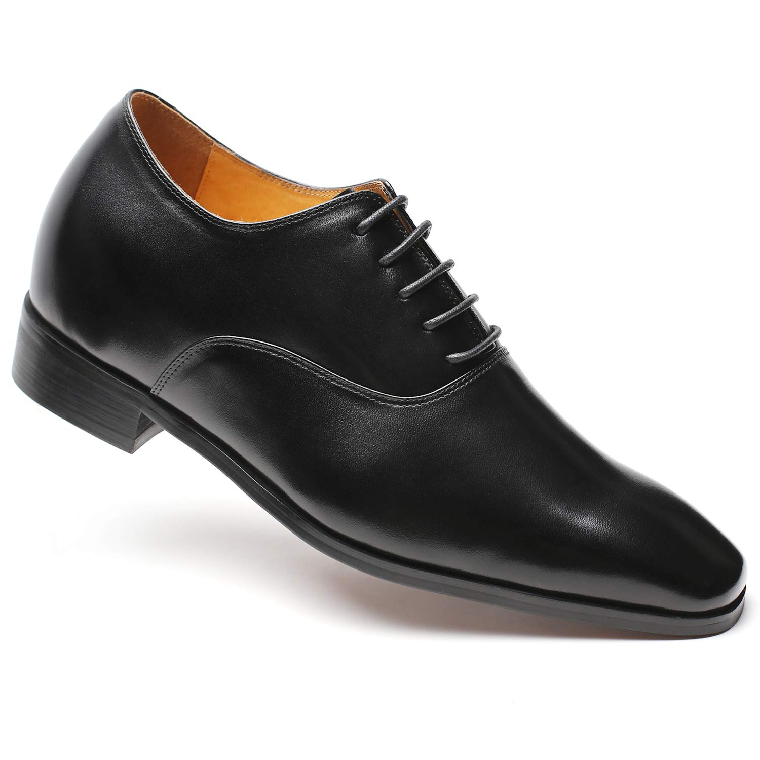 CHAMARIPA Men's Invisible Height Increase Elevator Shoes - Leather Oxford Dress Shoes with Hidden Lift for Formal & Business Occasions | Elevator Shoes for Men to Look Taller at Weddings, Parties & Office Events