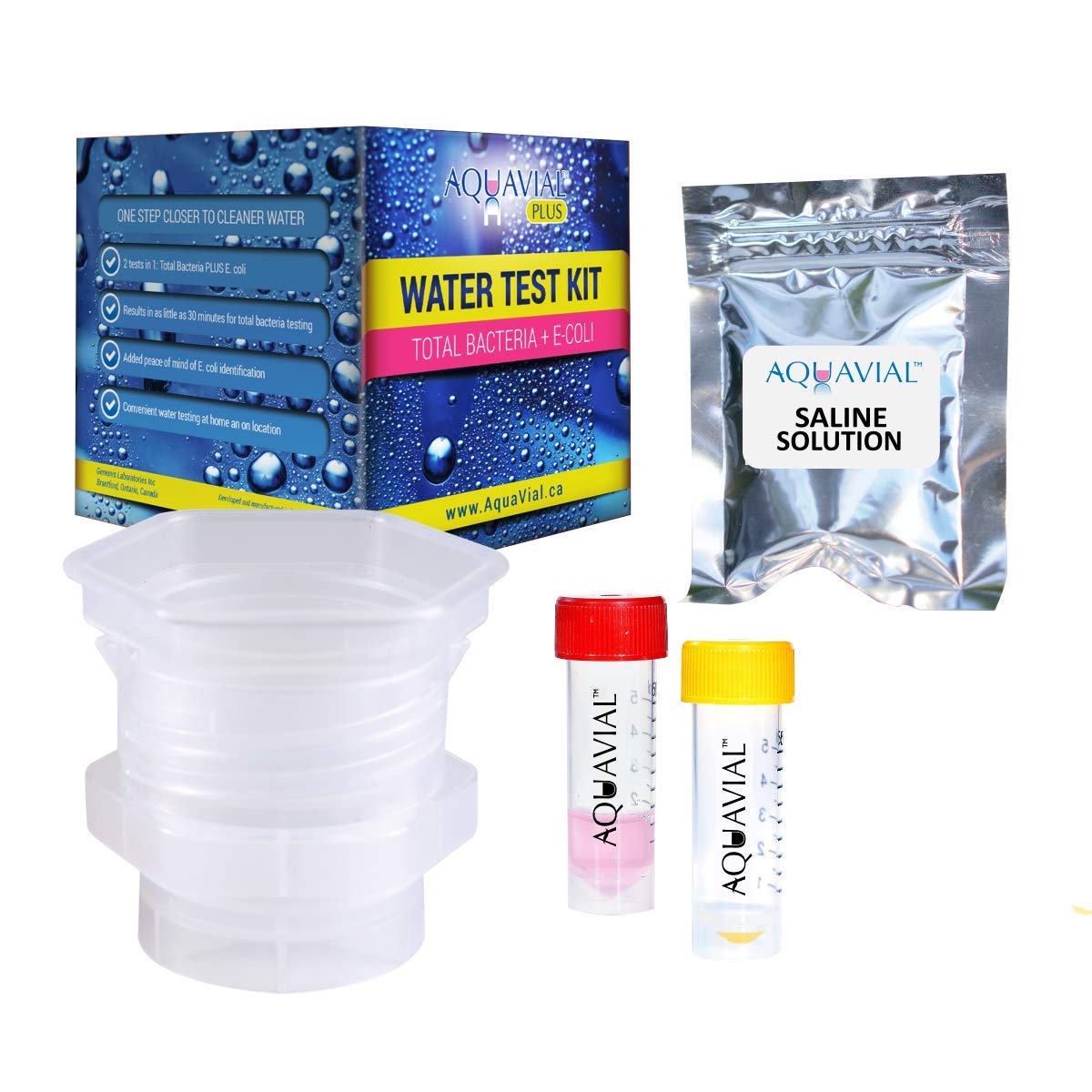 **Water Testing Kit for Total Bacteria & E. Coli – 2-in-1 Drinking Water, Pool, Pond, Lake & Well Water Quality Tester – Home, Camping & Emergency Use**