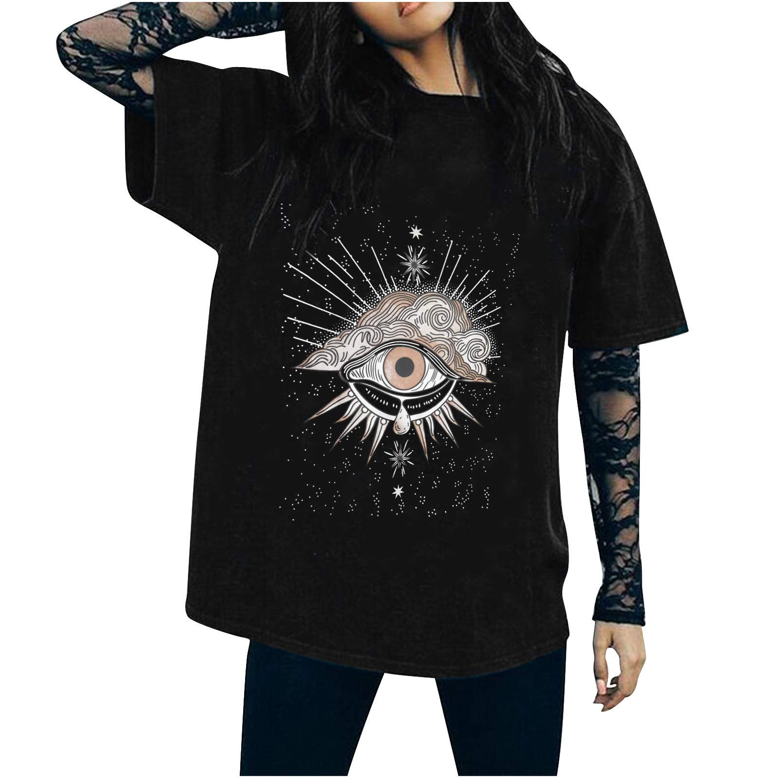 Women's Casual Printed Blouse - Personalized Color Solid Top for Everyday Wear (Black, XXL) | Perfect for Office, Dating & Weekend Outfits