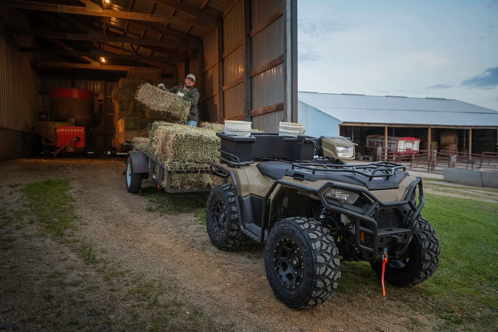 Polaris Lock & Ride Rear Open Cargo Storage Box for Sportsman ATV - OEM Part 2890877 | Durable Utility Box for Hunting, Camping & Off-Road Adventures