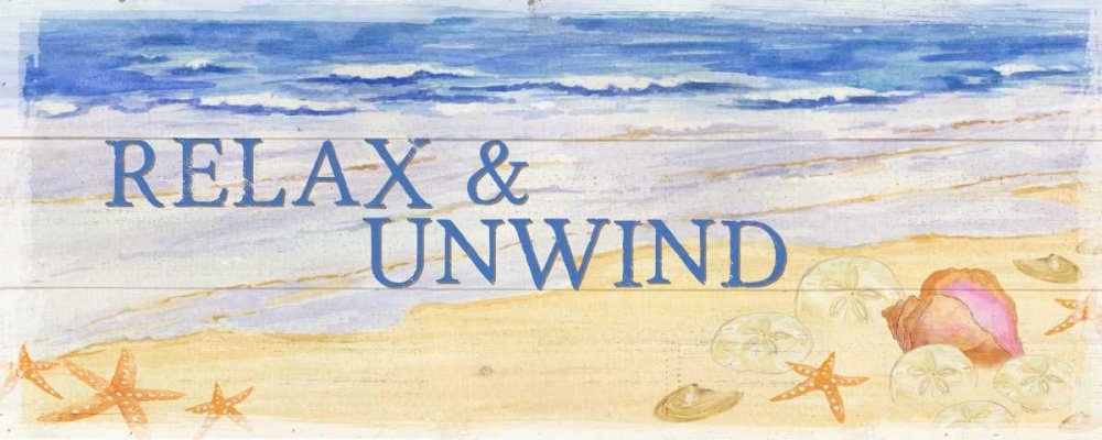Tara Reed Savor the Sea Panel I Poster Print - 24x48 Inch Coastal Wall Art for Beach House Decor, Living Room, Bedroom & Office