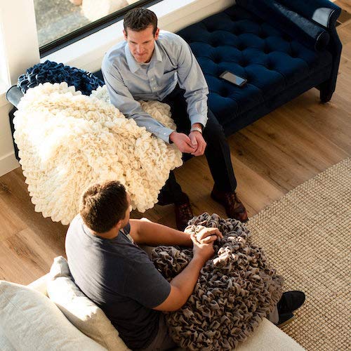 Albrea Handmade Designer Luxury Weighted Throw Blanket - 26 Yards Soft Fabric for Men, Perfect for Man Cave & TV Sports Watching - Ideal Father's Day Gift