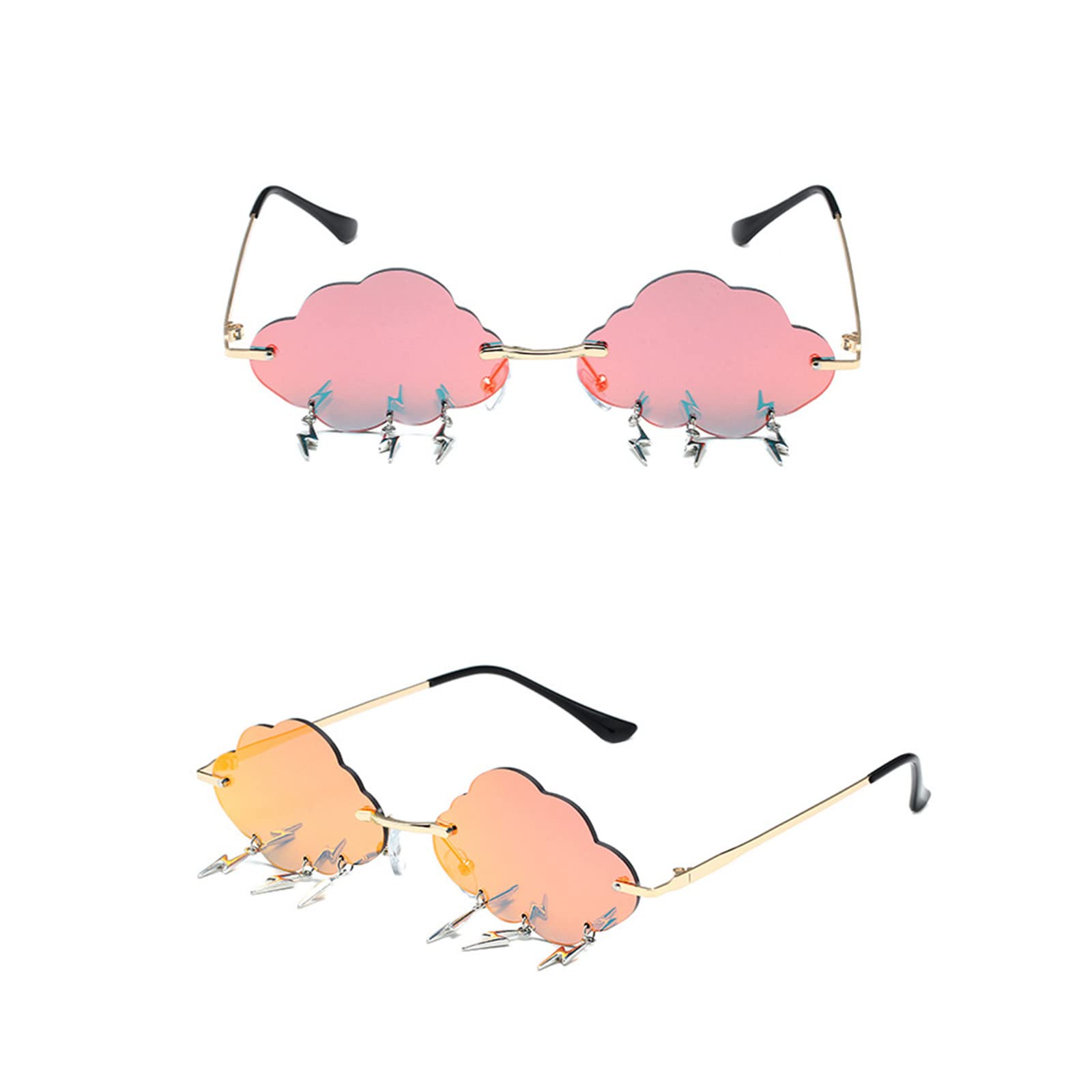Vintage Cloud Sunglasses - Retro Unisex Eyewear for Cosplay & Fashion