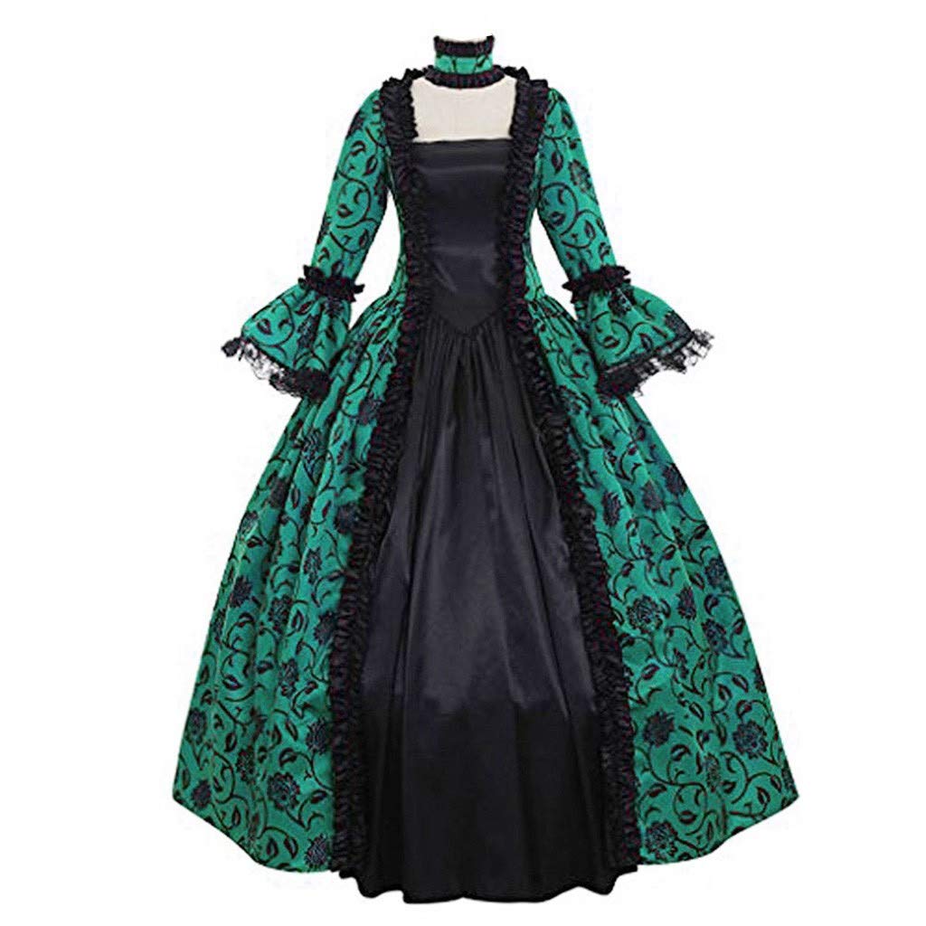 Gothic Gowns for Women - Vintage Winter Floral Print Ball Gown Dress | Elegant Fall Cocktail Dress for Wedding Guest & Formal Events | Perfect for Holiday Parties, Evening Galas & Special Occasions