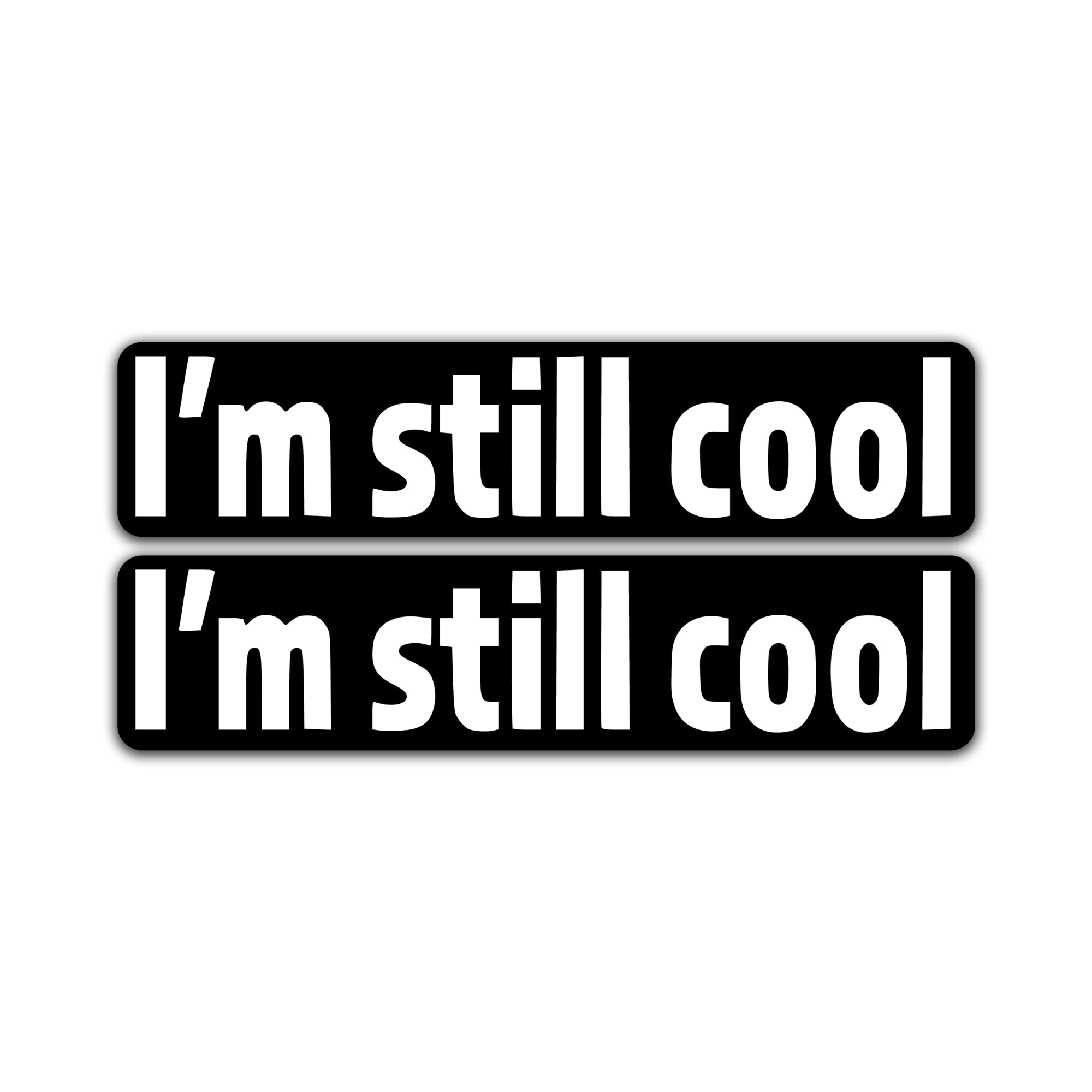 2-Pack 'I'm Still Cool' Vinyl Decal Stickers - 2-6.5 Inch White Car & Laptop Decals (KCD2998) | Perfect for Cars, Trucks, SUVs, Walls, Cups & Laptop Customization