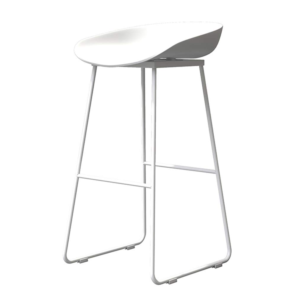 Wrought Iron Bar Stool with PP Seat - Pub Height Adjustable Stool, Durable & Comfortable for Breakfast Bars, Kitchen Islands & Home Decor