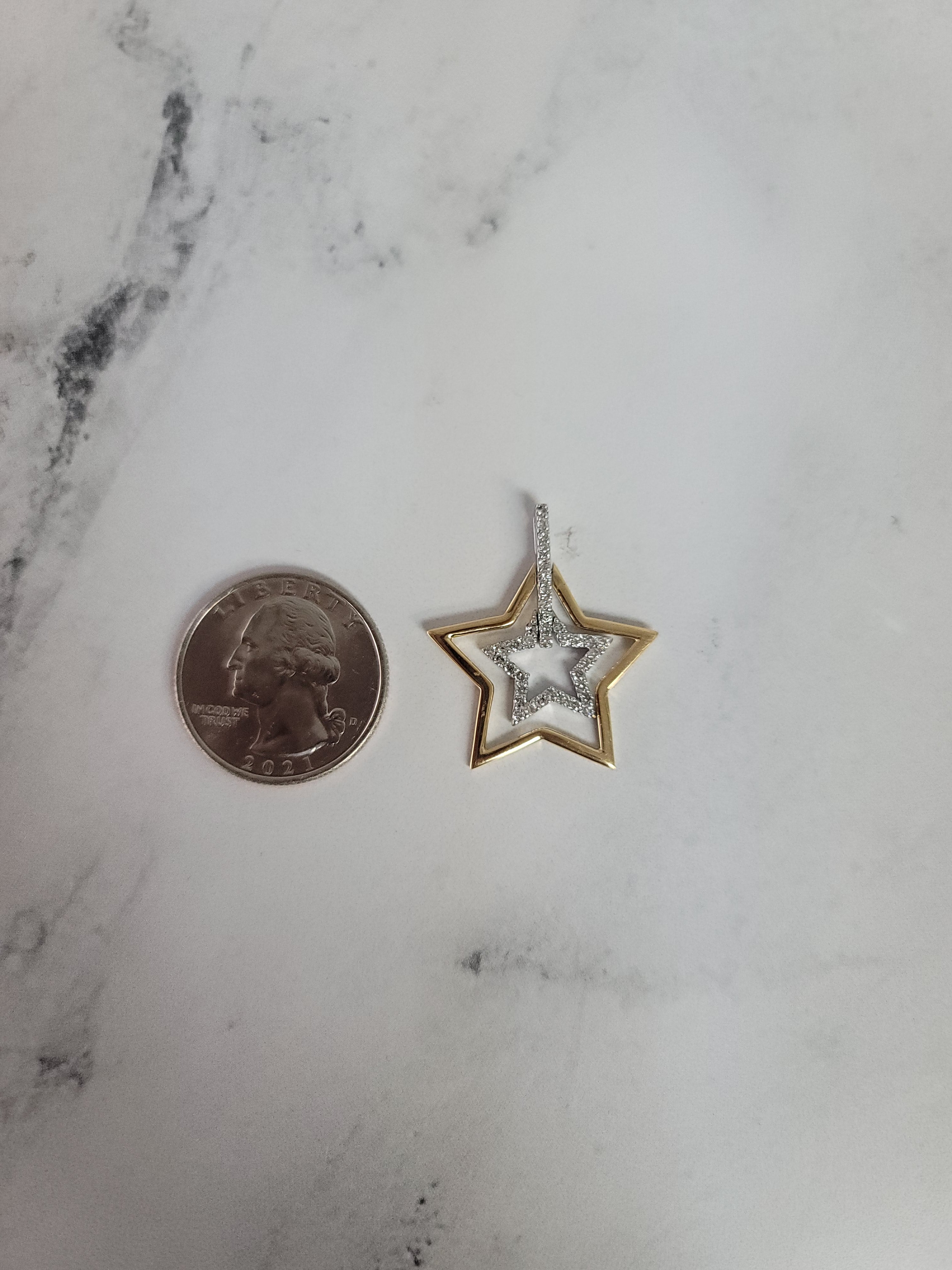 Elegant Star Within A Star Diamond Necklace for Women – Perfect for Weddings, Anniversaries & Special Occasions