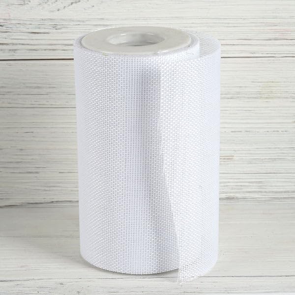 6-Inch x 30 Feet White Burlap Fabric Roll for Wedding Decor, Party Centerpieces, DIY Crafts & Home Decor - Natural Jute Material for Table Runners, Gift Wrapping & Rustic Decorations