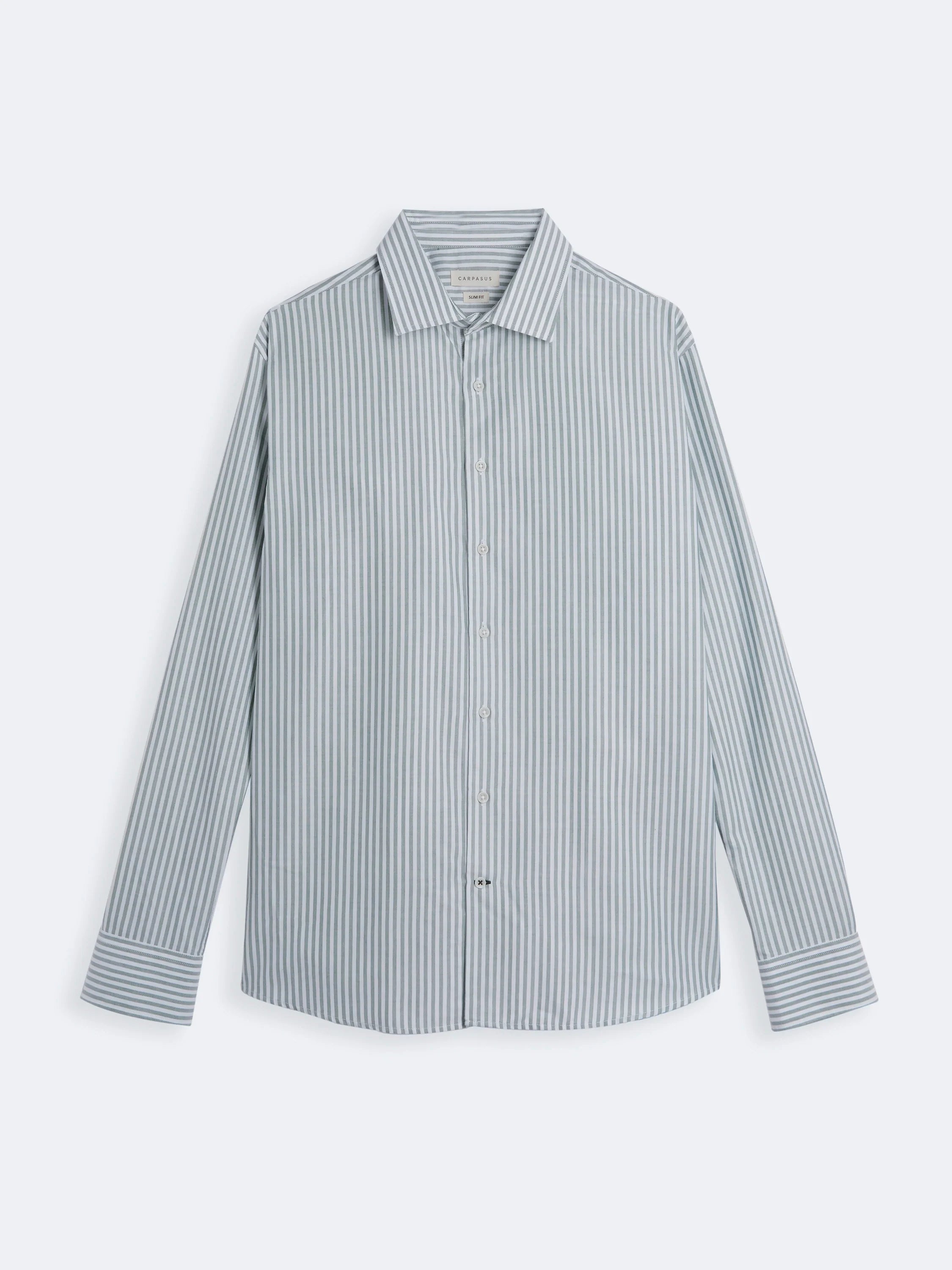 Premium Men's Dress Shirt - Braga Moss Collection | Slim Fit Business Casual Shirt for Office & Formal Occasions | Wrinkle-Resistant Fabric for All-Day Comfort