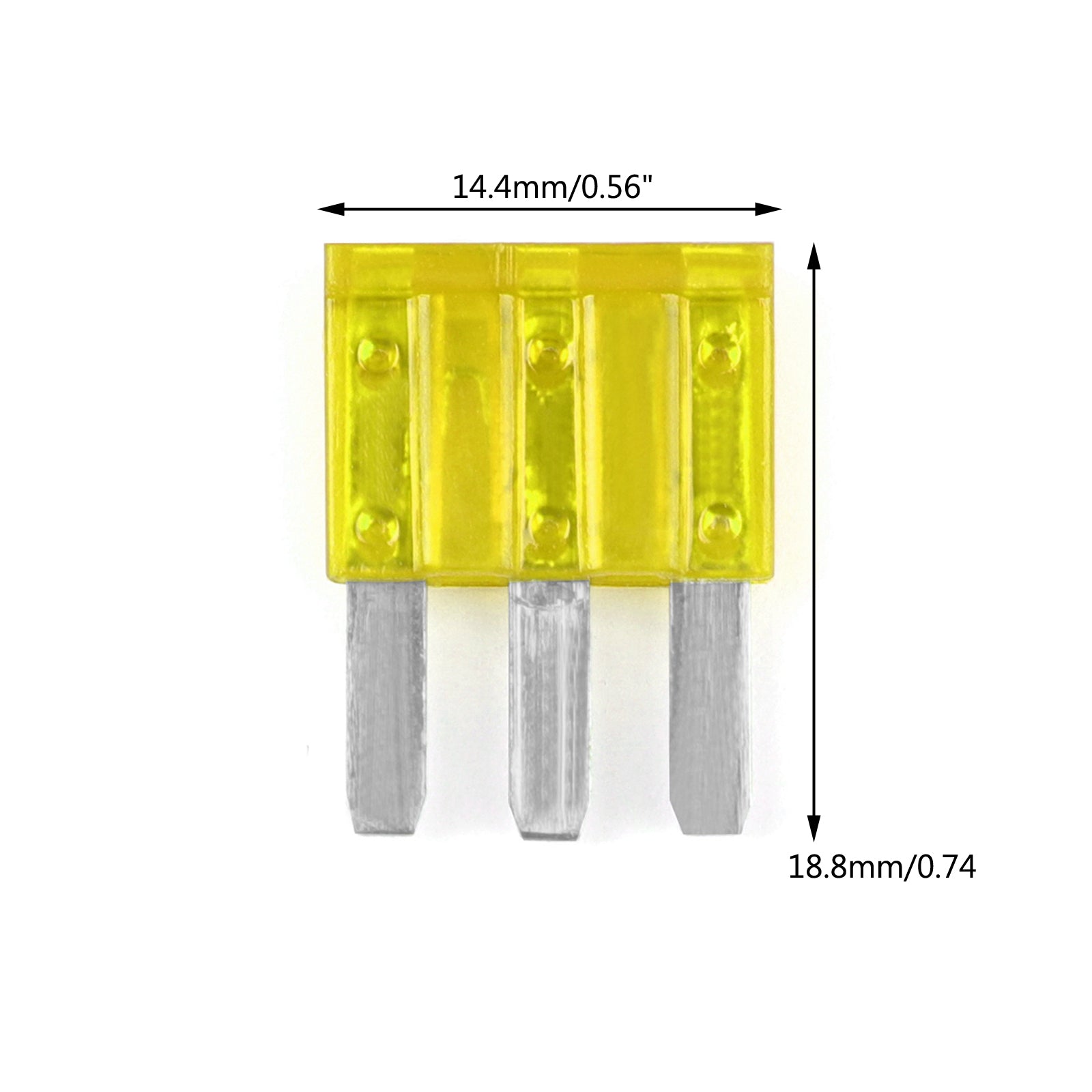 Micro3 Fuse Automotive ATL 3 Prong Blade Fuse Holder with 5 x 20A Fuses - Compatible with Cars, Trucks, and Marine Vehicles - Perfect for Electrical System Protection and Circuit Safety