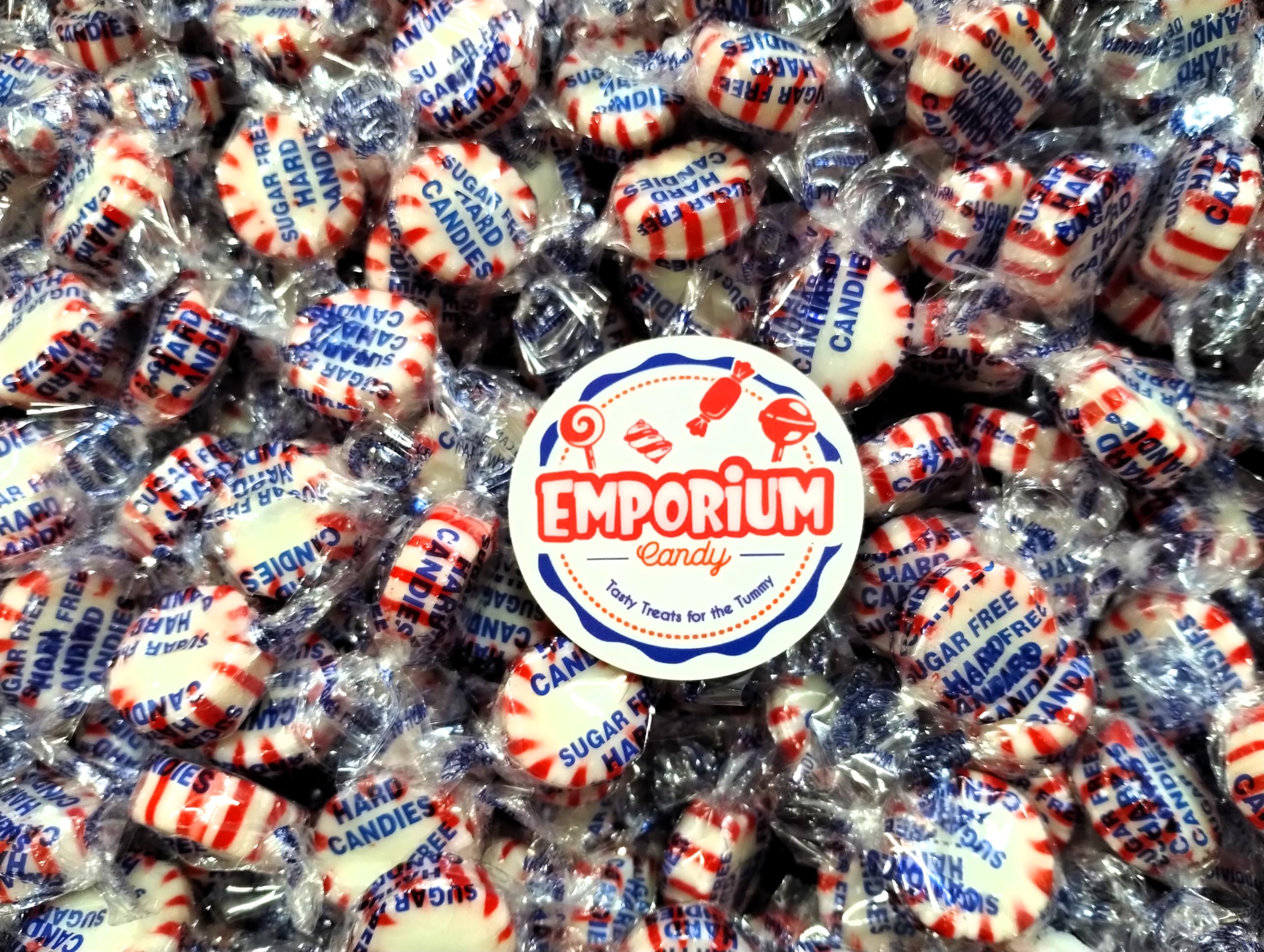Sugar Free Peppermint Starlight Hard Candy Buttons - 1 lb Bag of Individually Wrapped Low Carb Keto-Friendly Mints - Perfect for Holiday Gifts, Office Treats & Fresh Breath