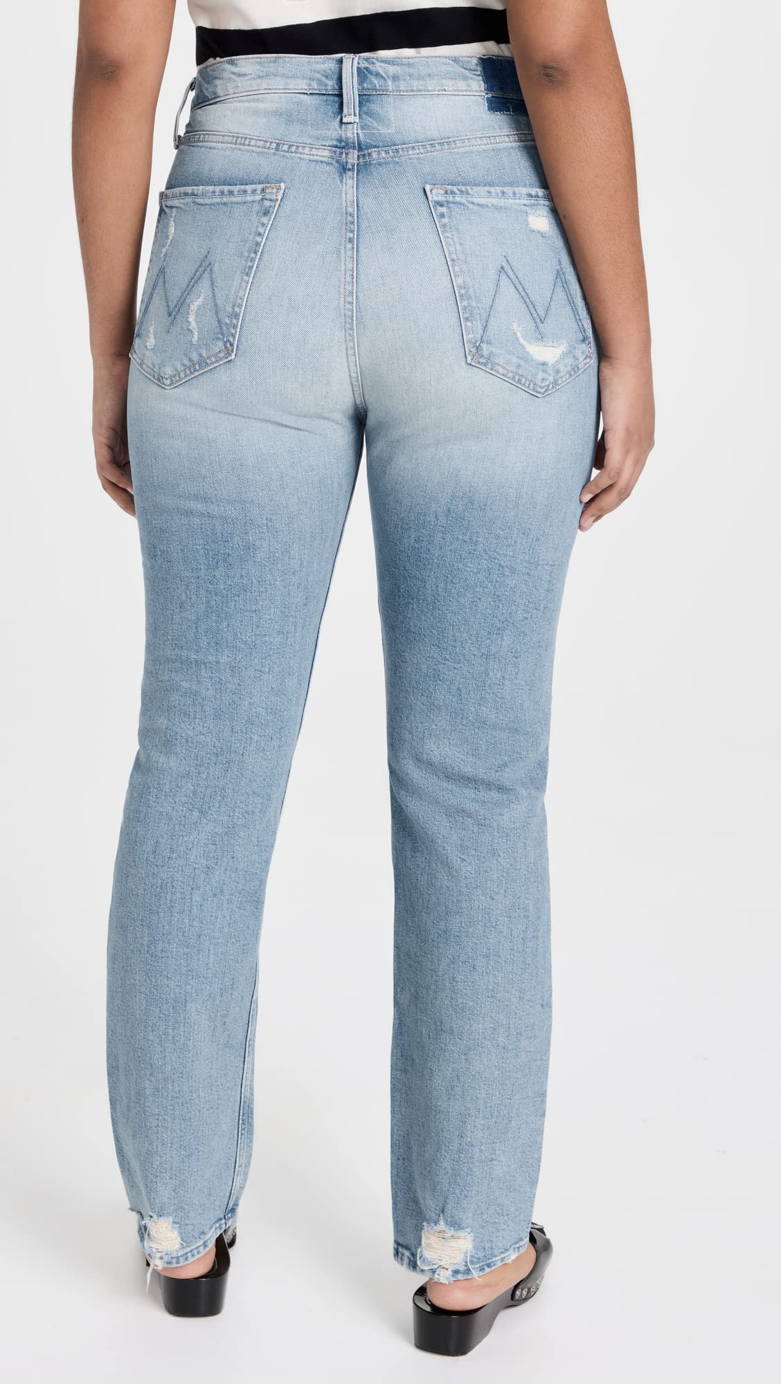 MOTHER Women's The Insider Crop Jeans - High Waisted Skinny Denim Pants for Casual Wear & Night Out | Trendy Stretch Jeans for Women